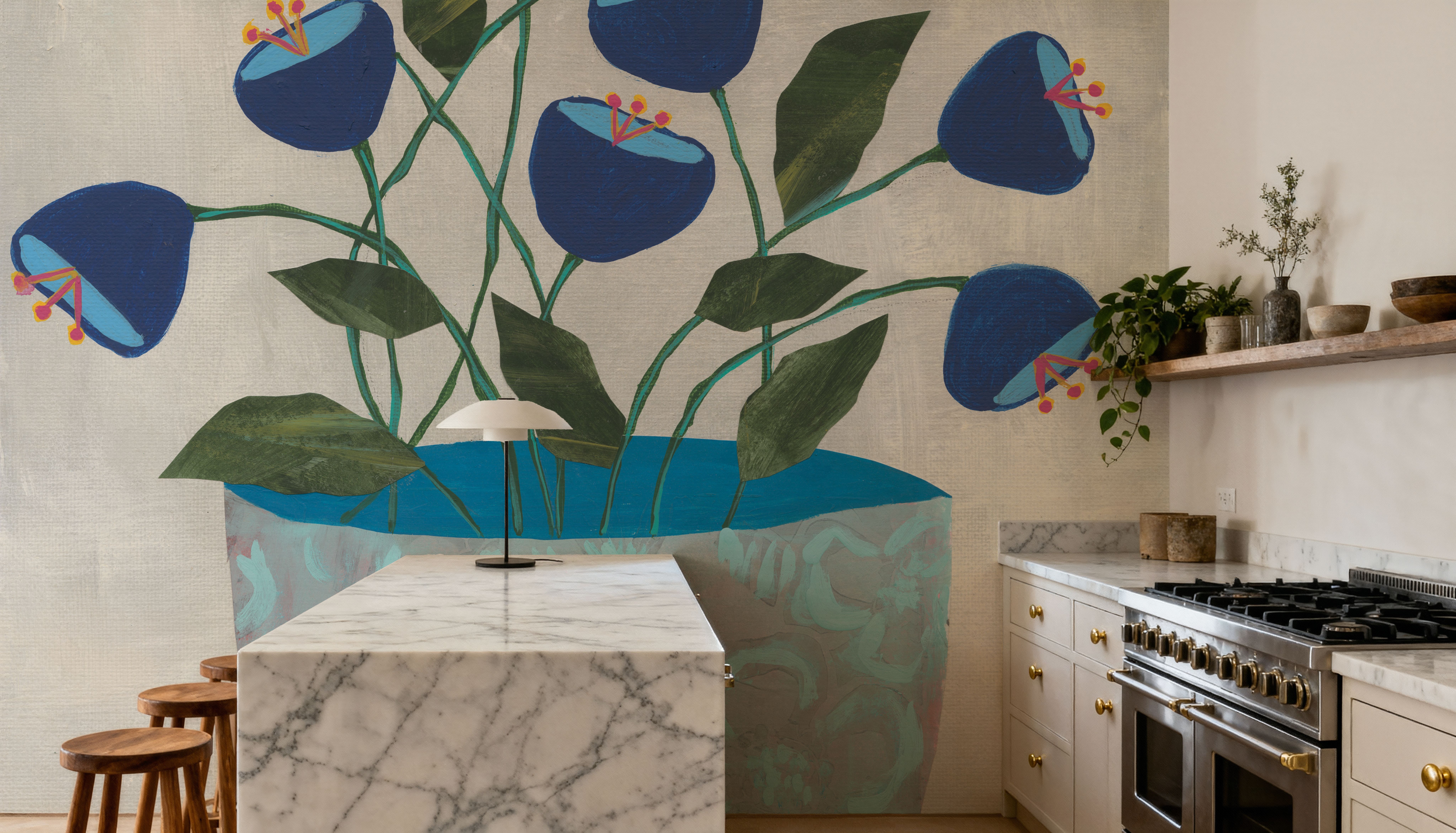 Morning Bouquet II, Papel pintado