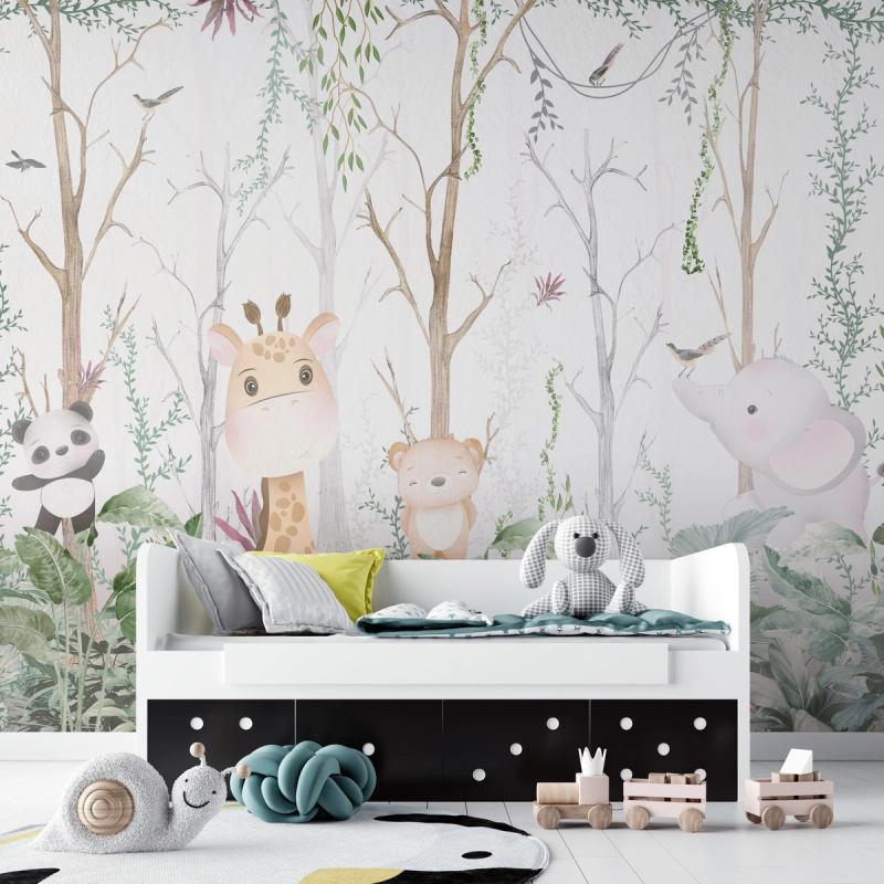 Cute Forest Patrol premium wallpaper mural | Wallism | A creative ...