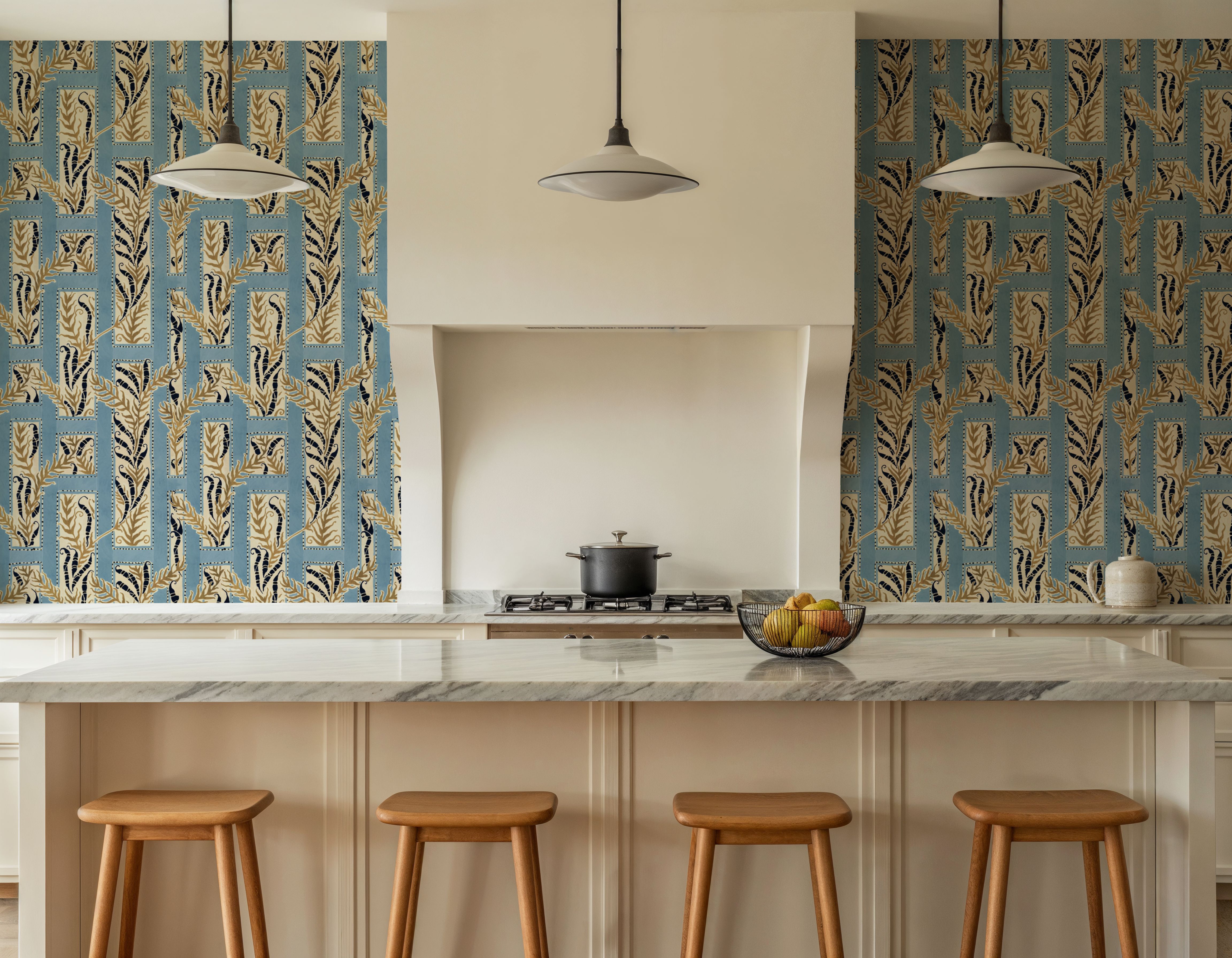 Samarkand Ferns, Sky Blue