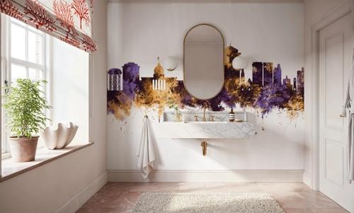 Montgomery Alabama Skyline Purple & Gold