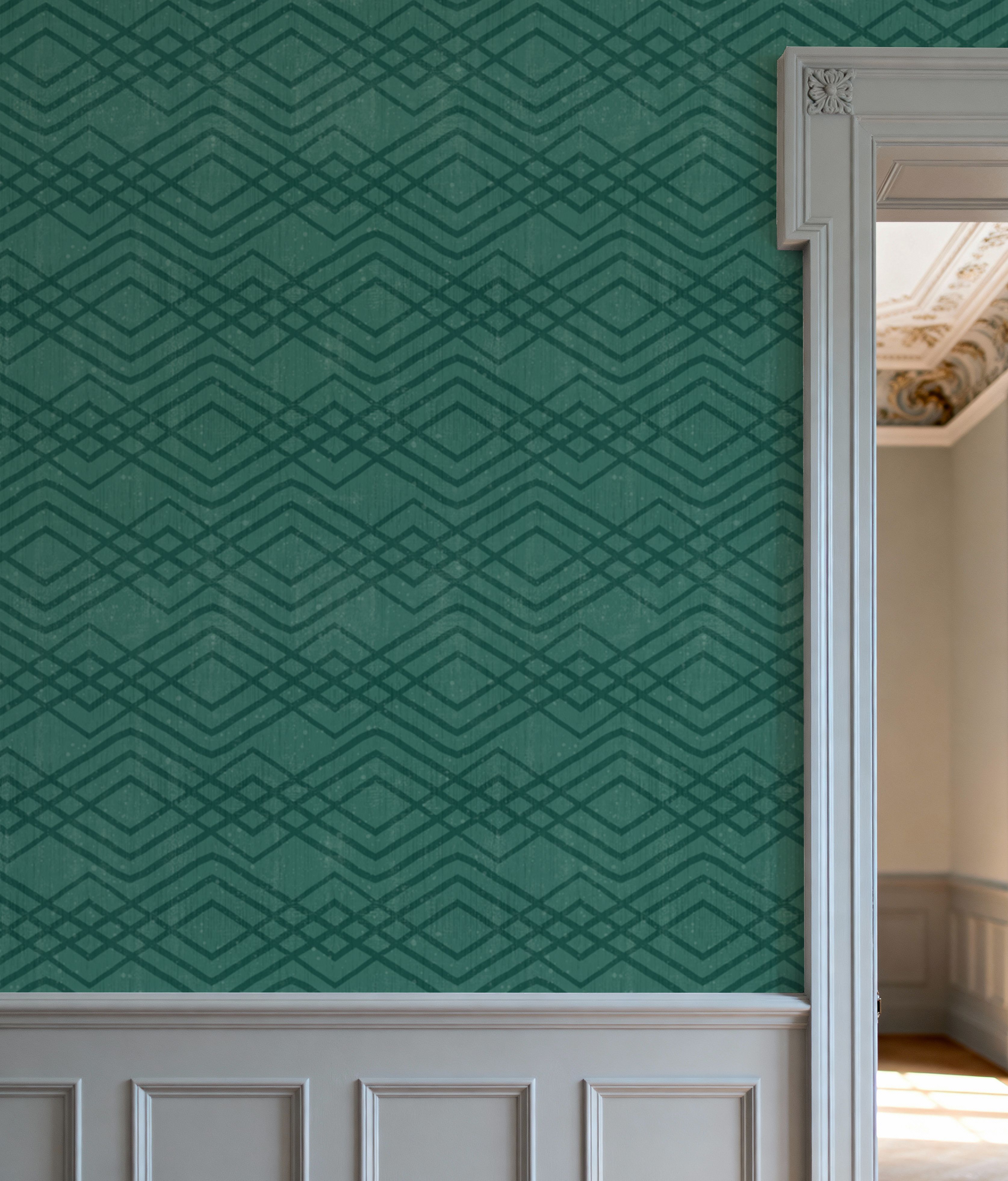 Woodland Waves Tropical Green