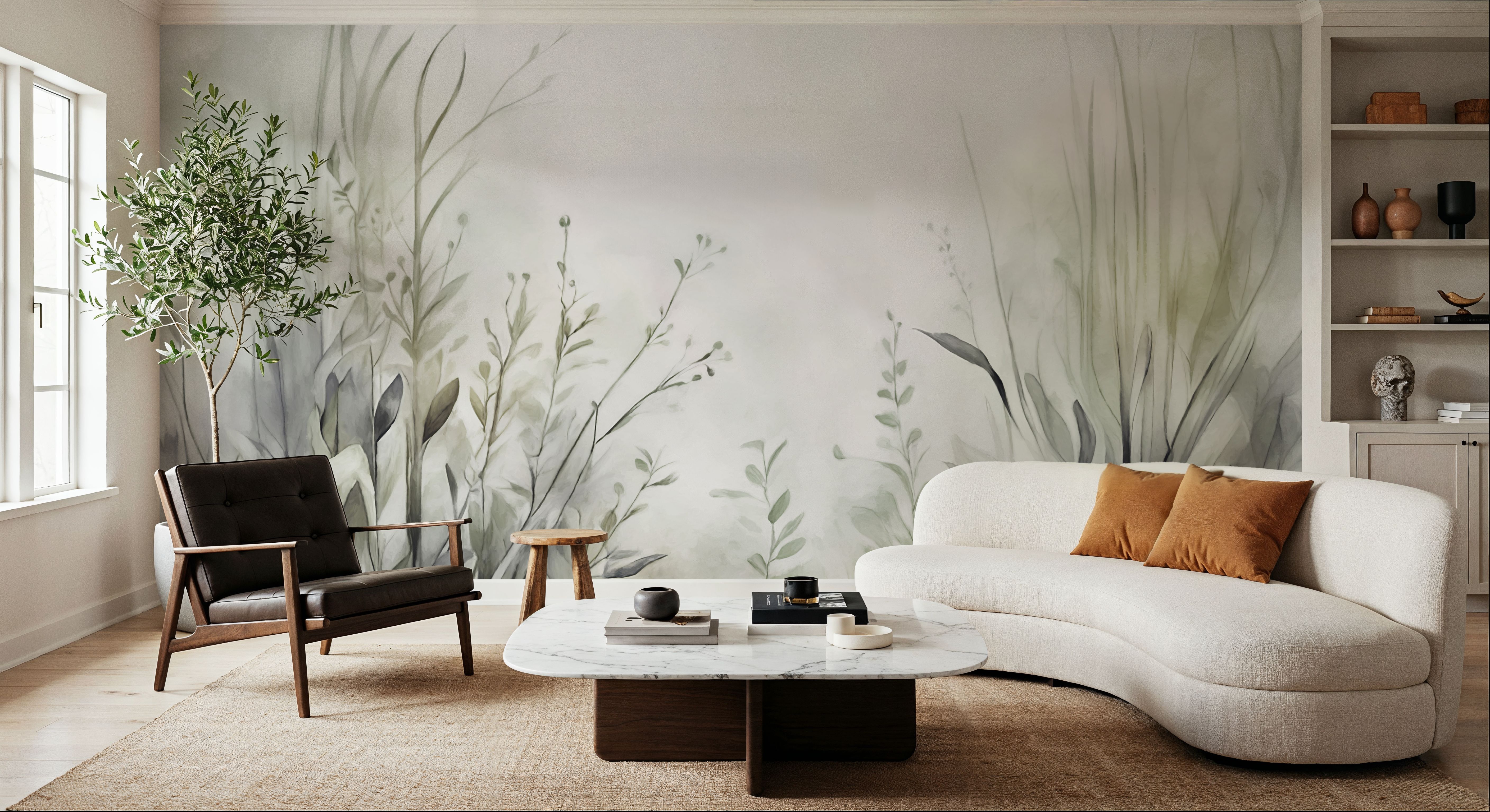 Garden of Peace Green, Behang