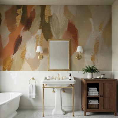 Golden Abstract Composition