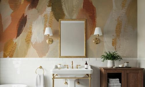 Golden Abstract Composition