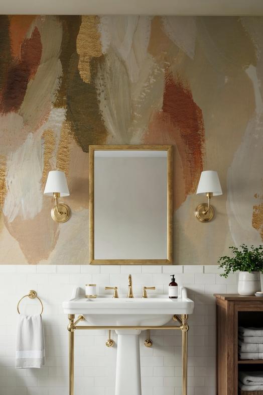 Golden Abstract Composition