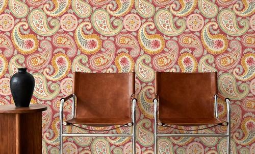 Harvest Paisley Red