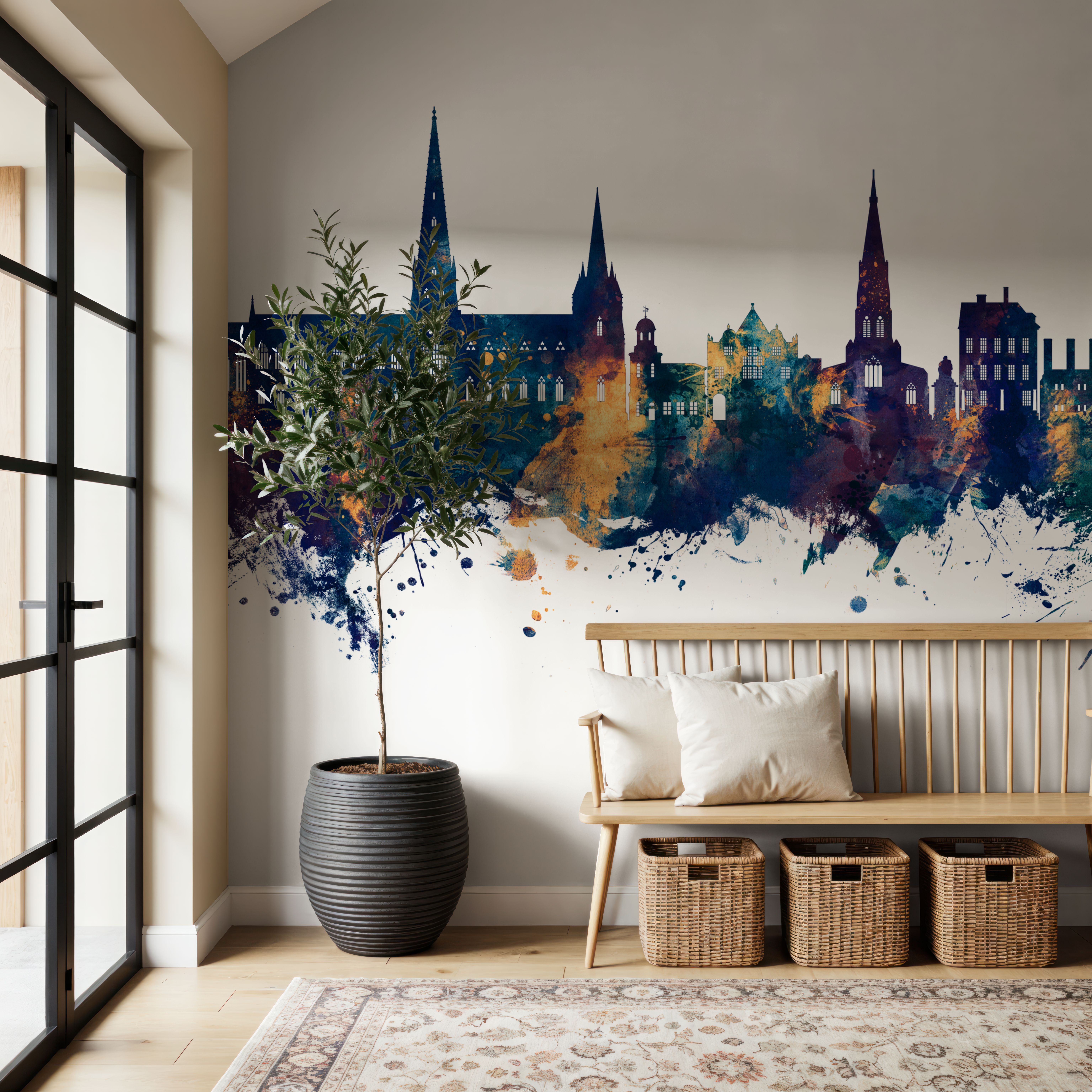 Lichfield England Skyline Blue & Bronze