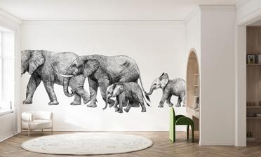 Safari Elephants Illustration