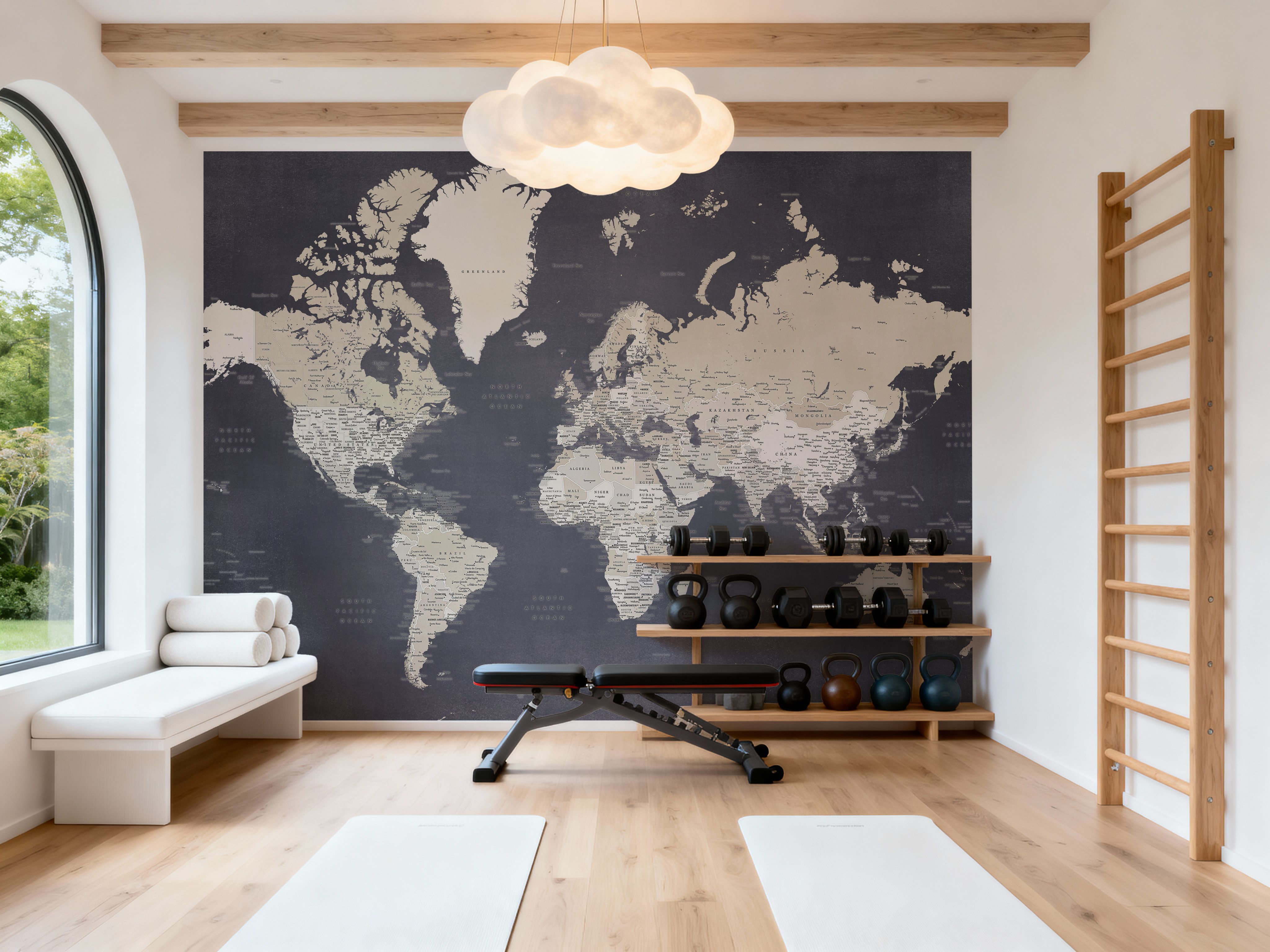 World Map Cities - Glyn