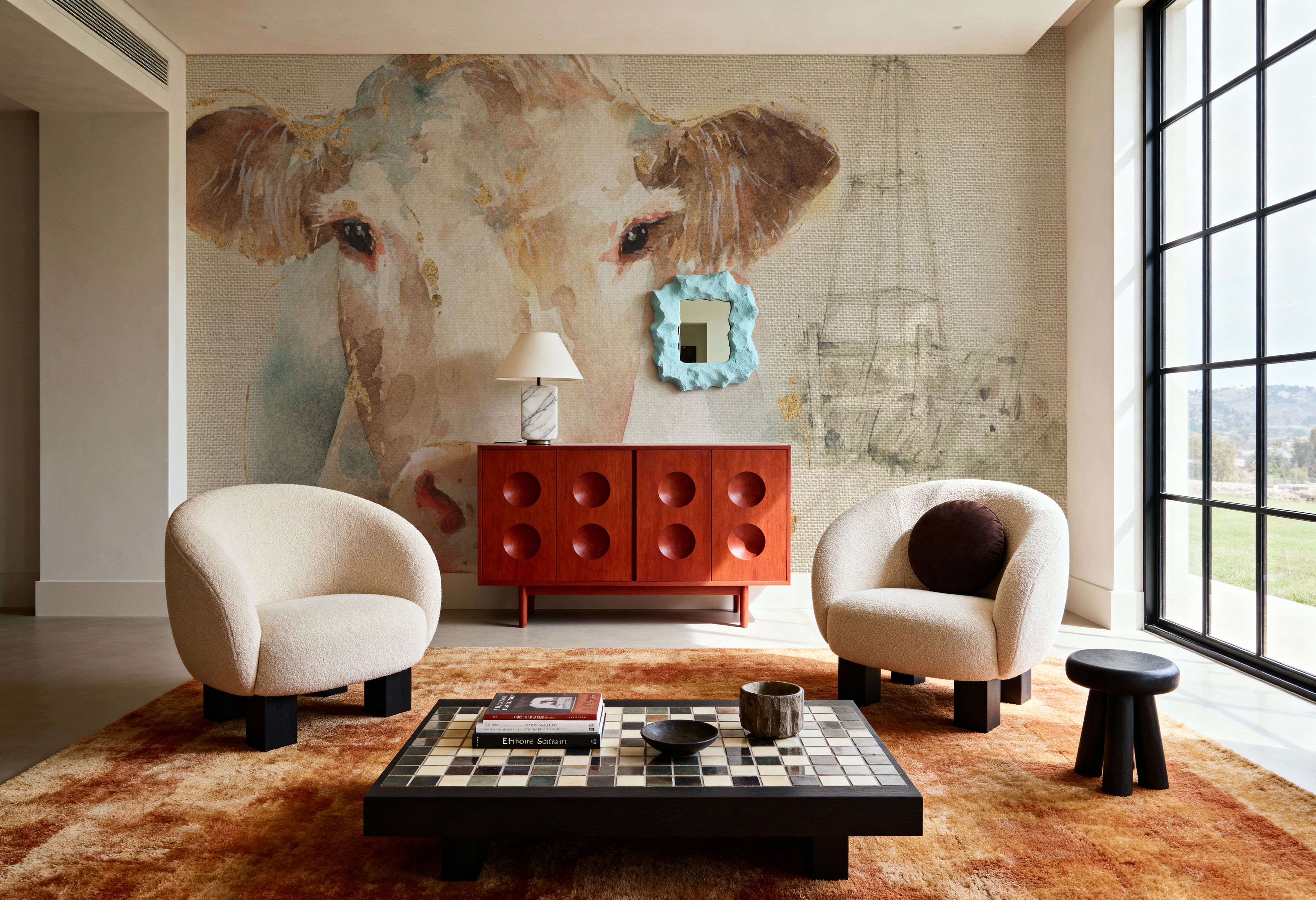 Farm Friends II on Burlap