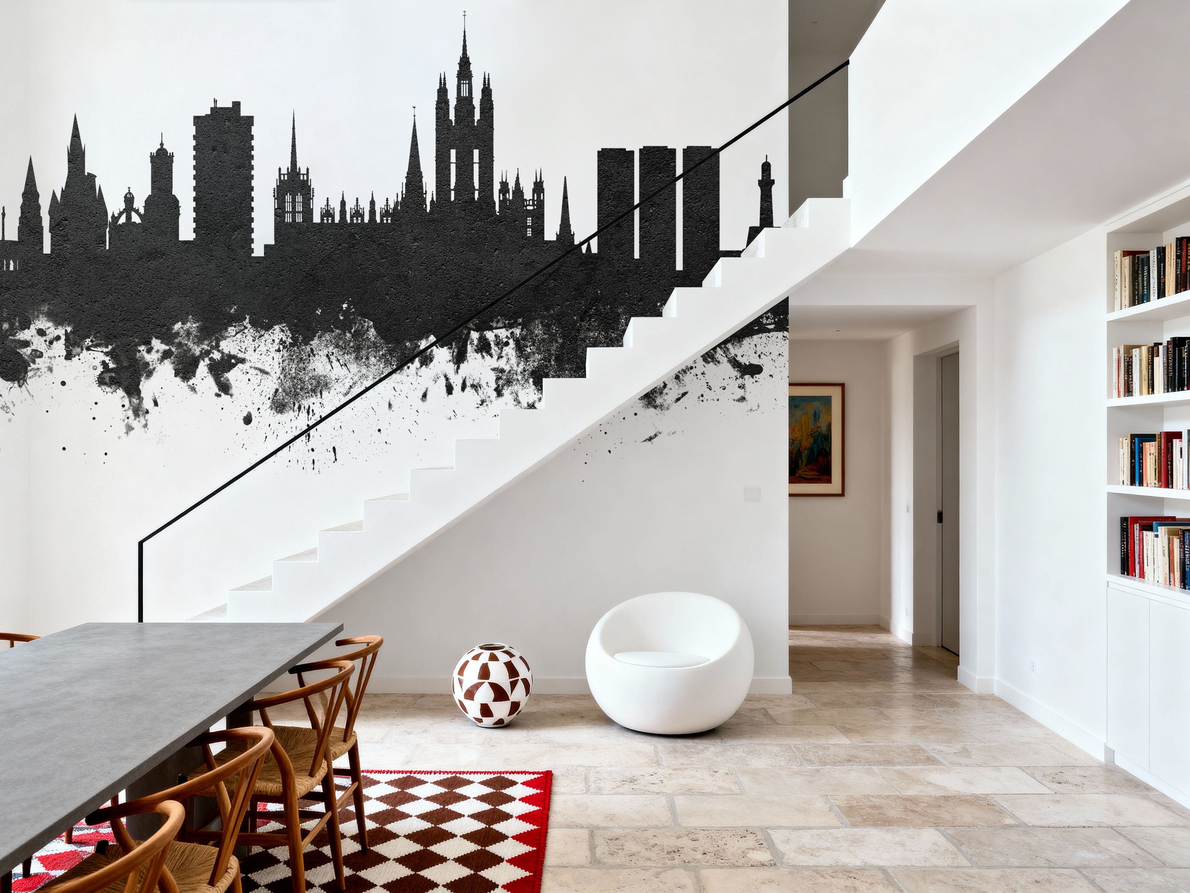 Aberdeen Scotland Skyline Black & White