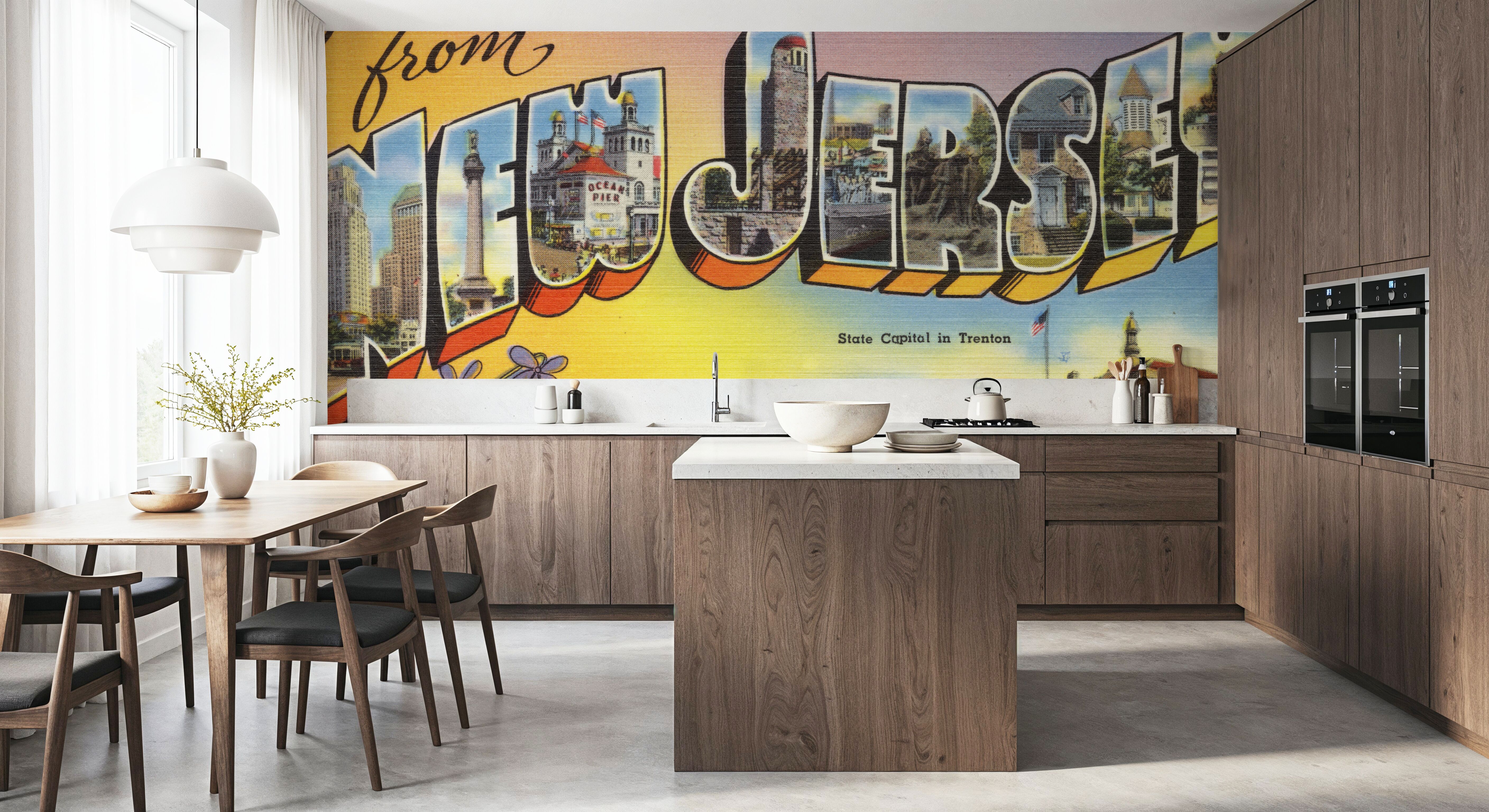 Greetings from New Jersey - Screenprint Postcard