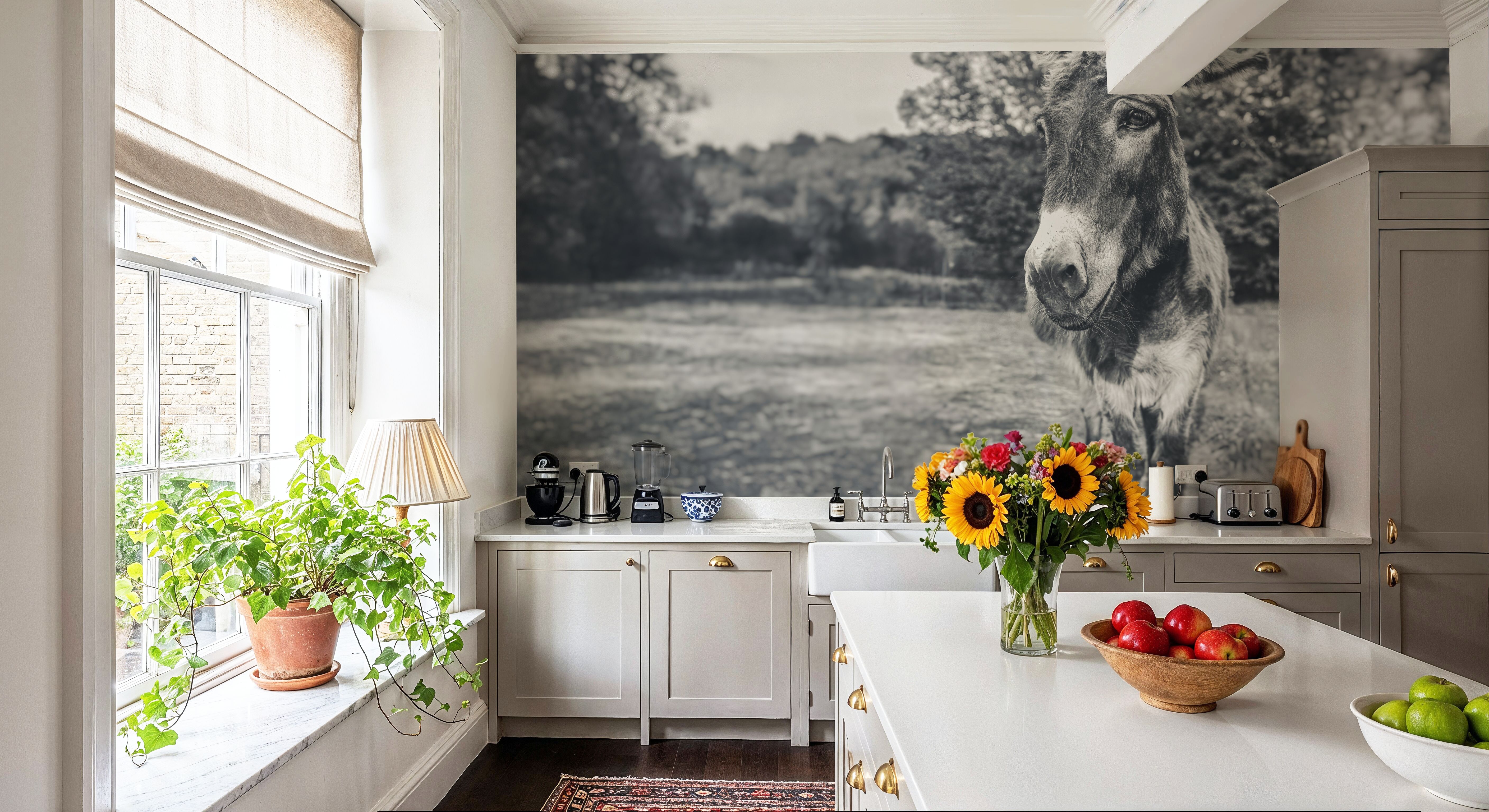 Donkey Tilt BW, Wallpaper