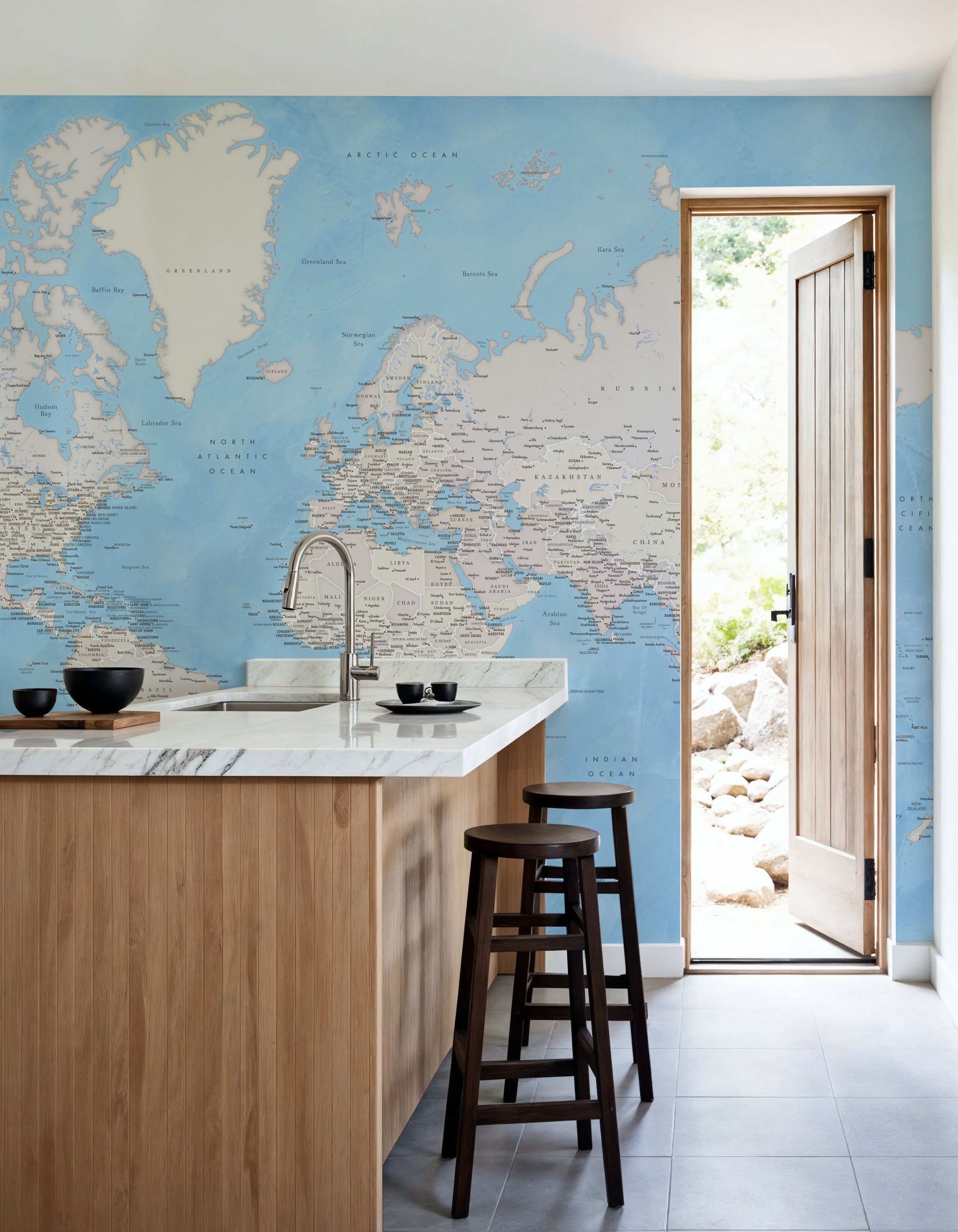 World Map Cities - Benning