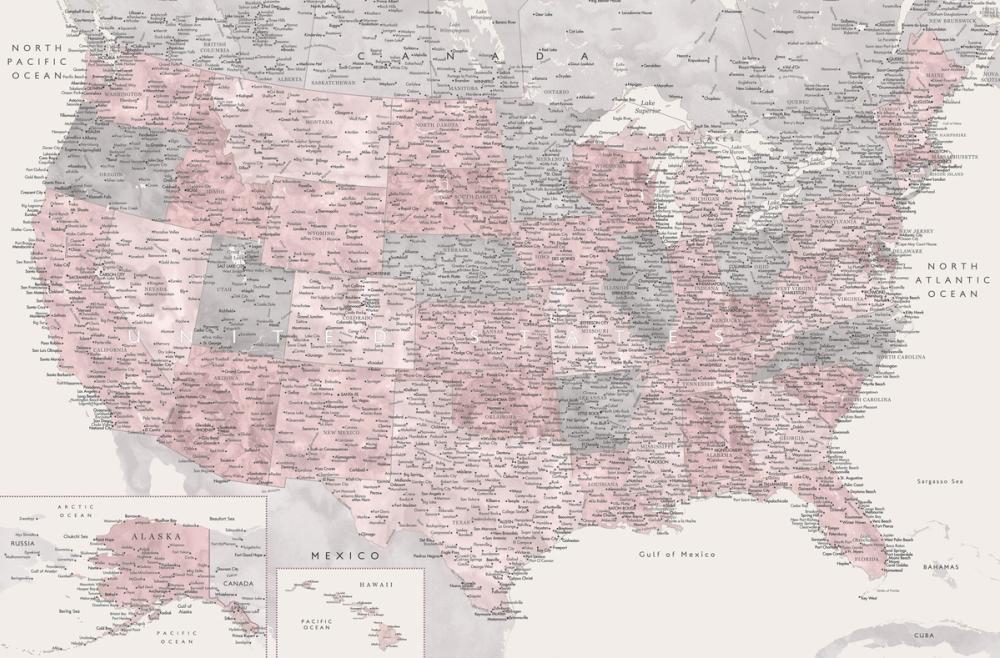 US Map Detailed - Madelia