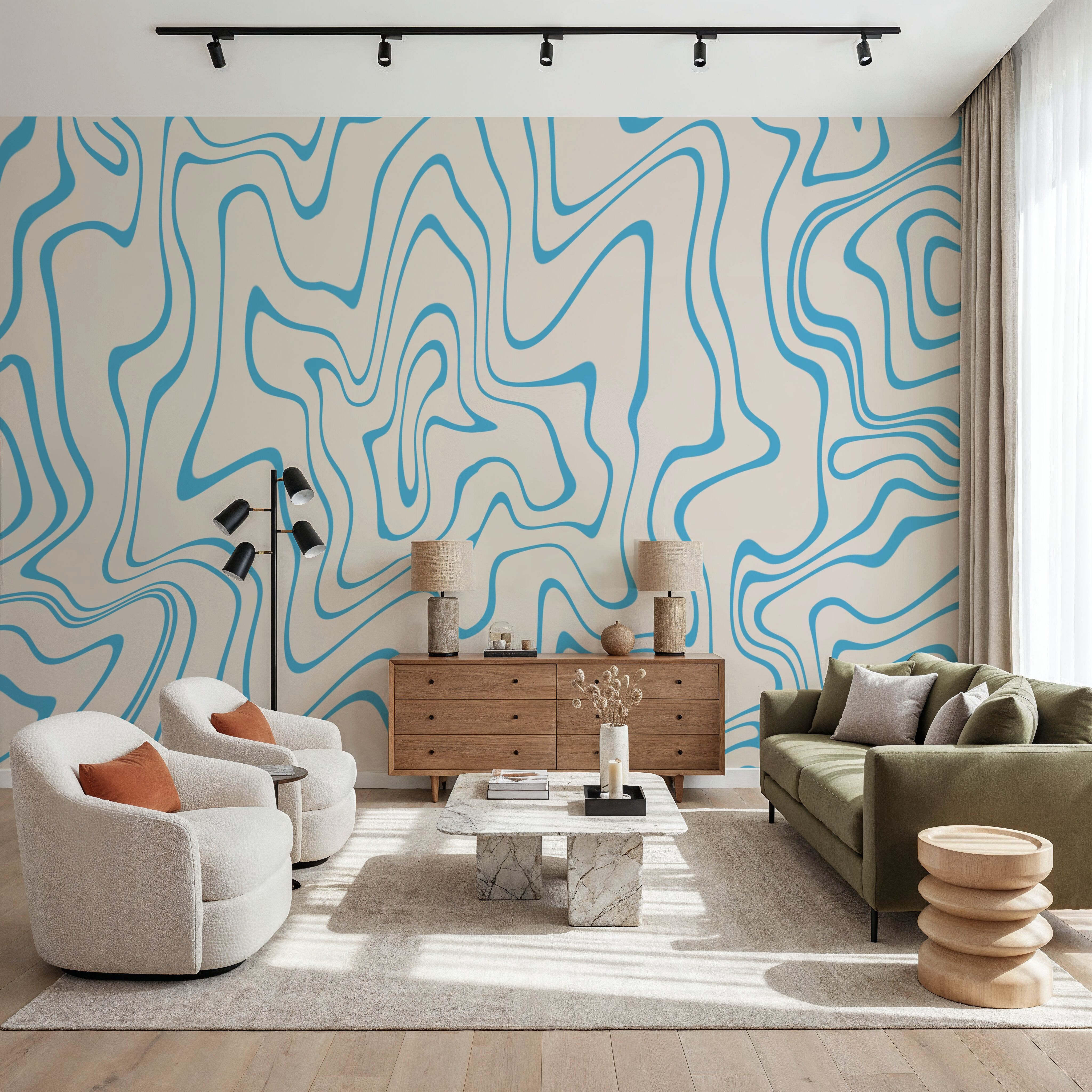 Speedy Swirls, White