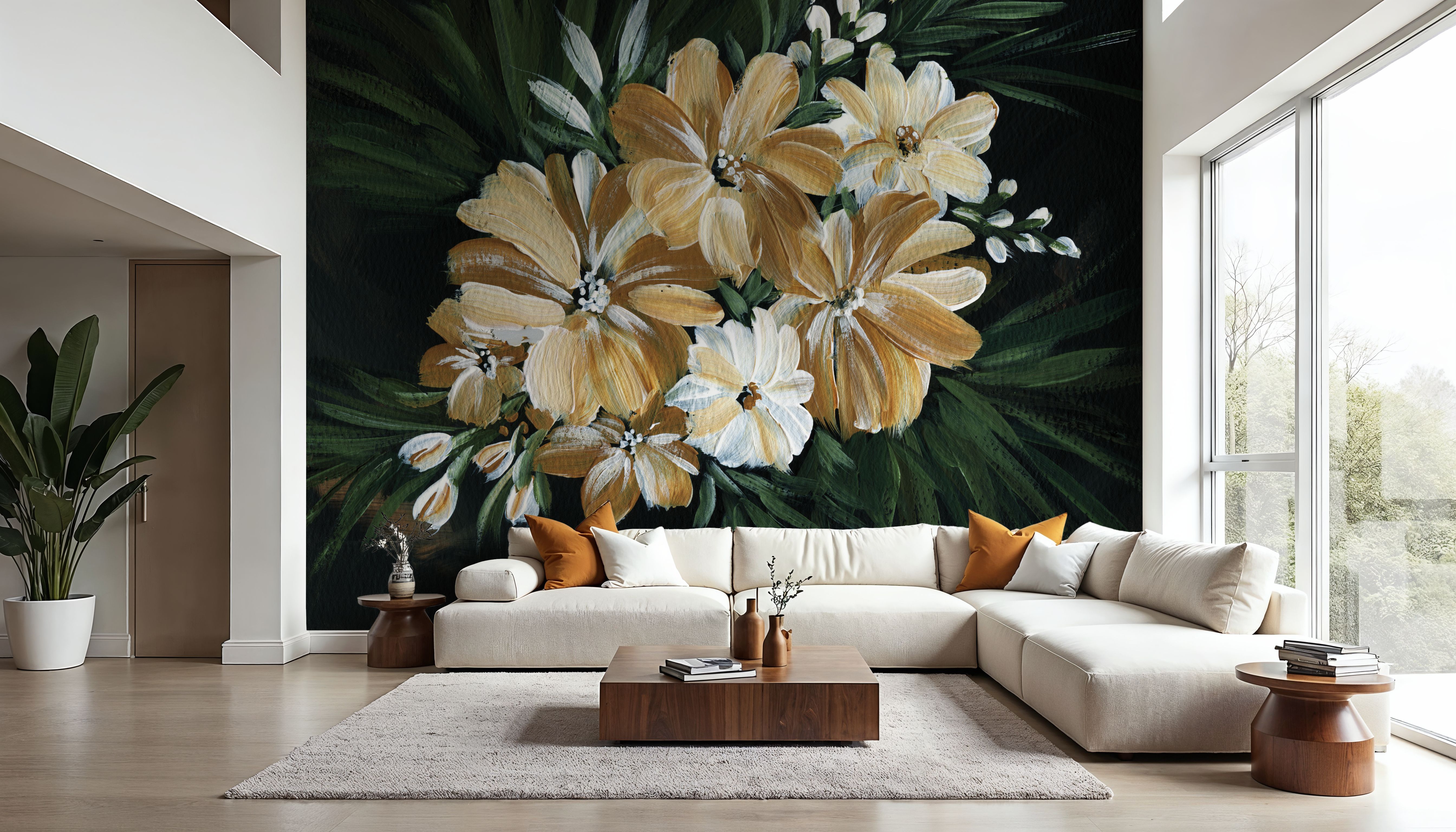 Moody Golden Florals