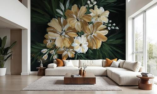 Moody Golden Florals