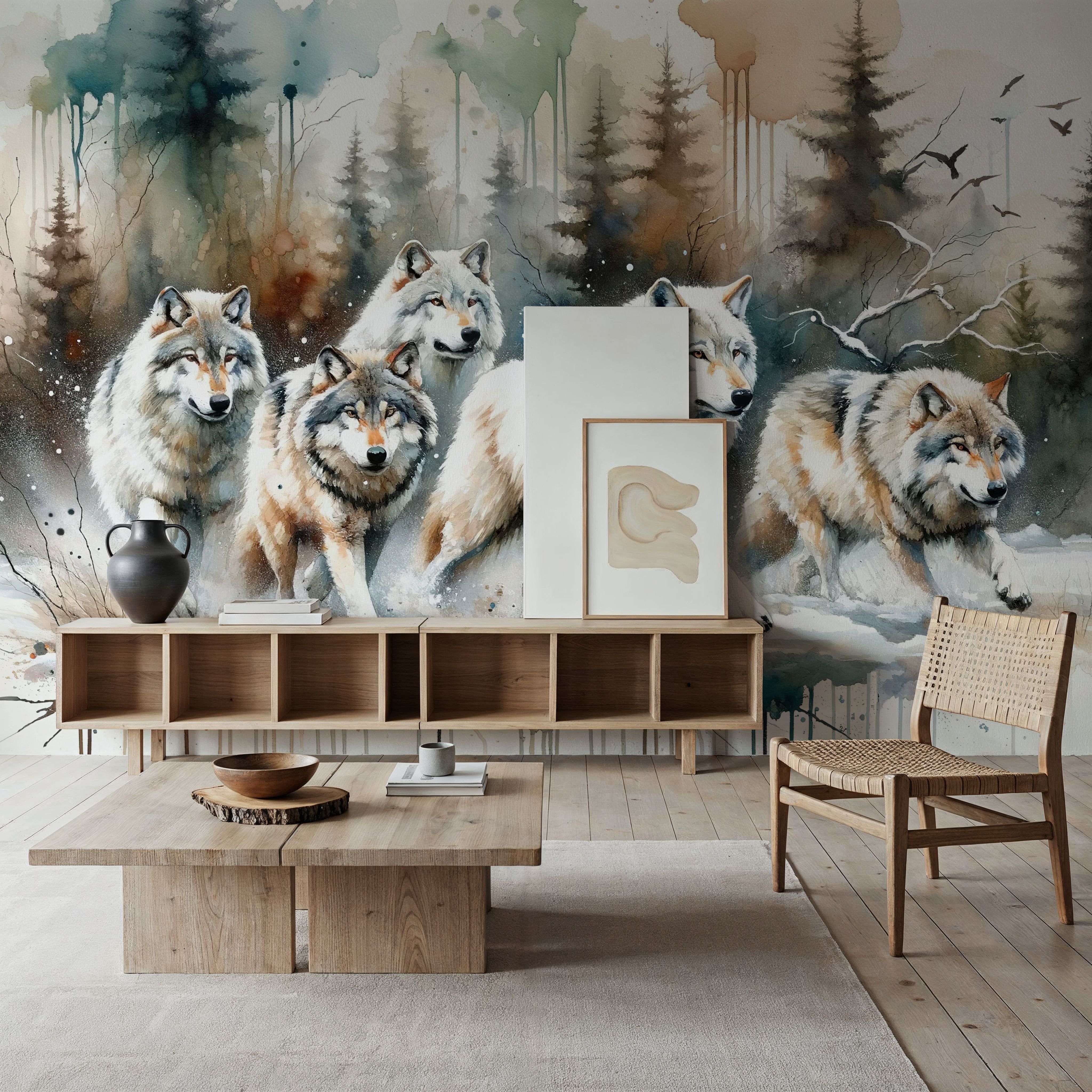 Watercolor Wolfpack