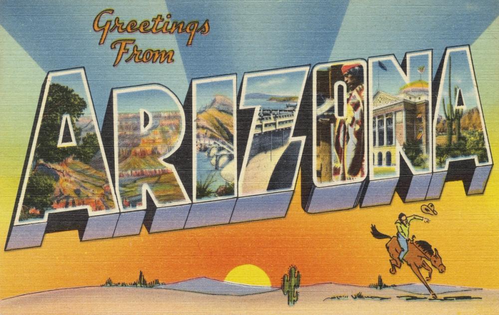 Greetings from Arizona - Screenprint Postcard