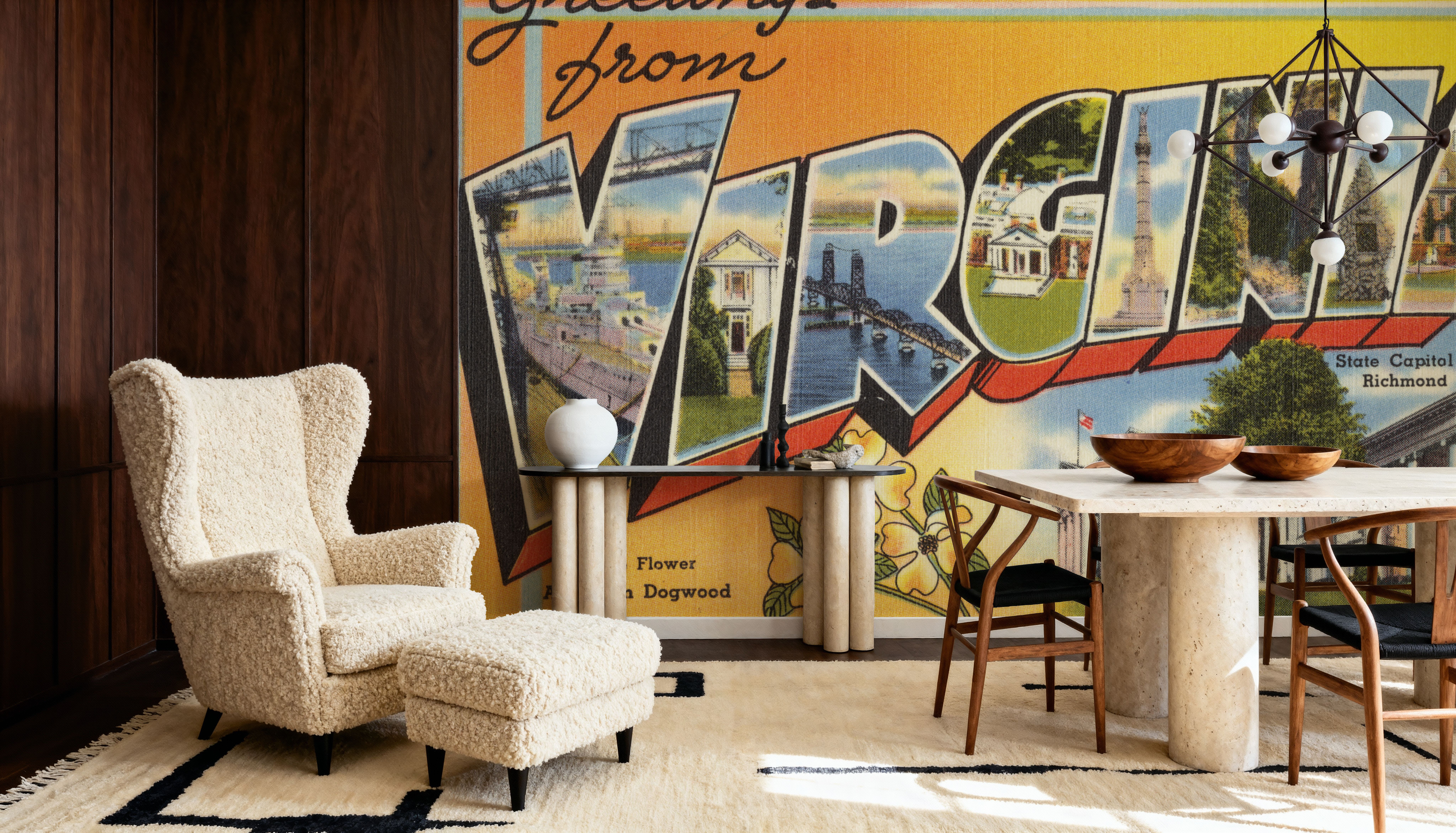 Greetings from Virginia - Screenprint Postcard