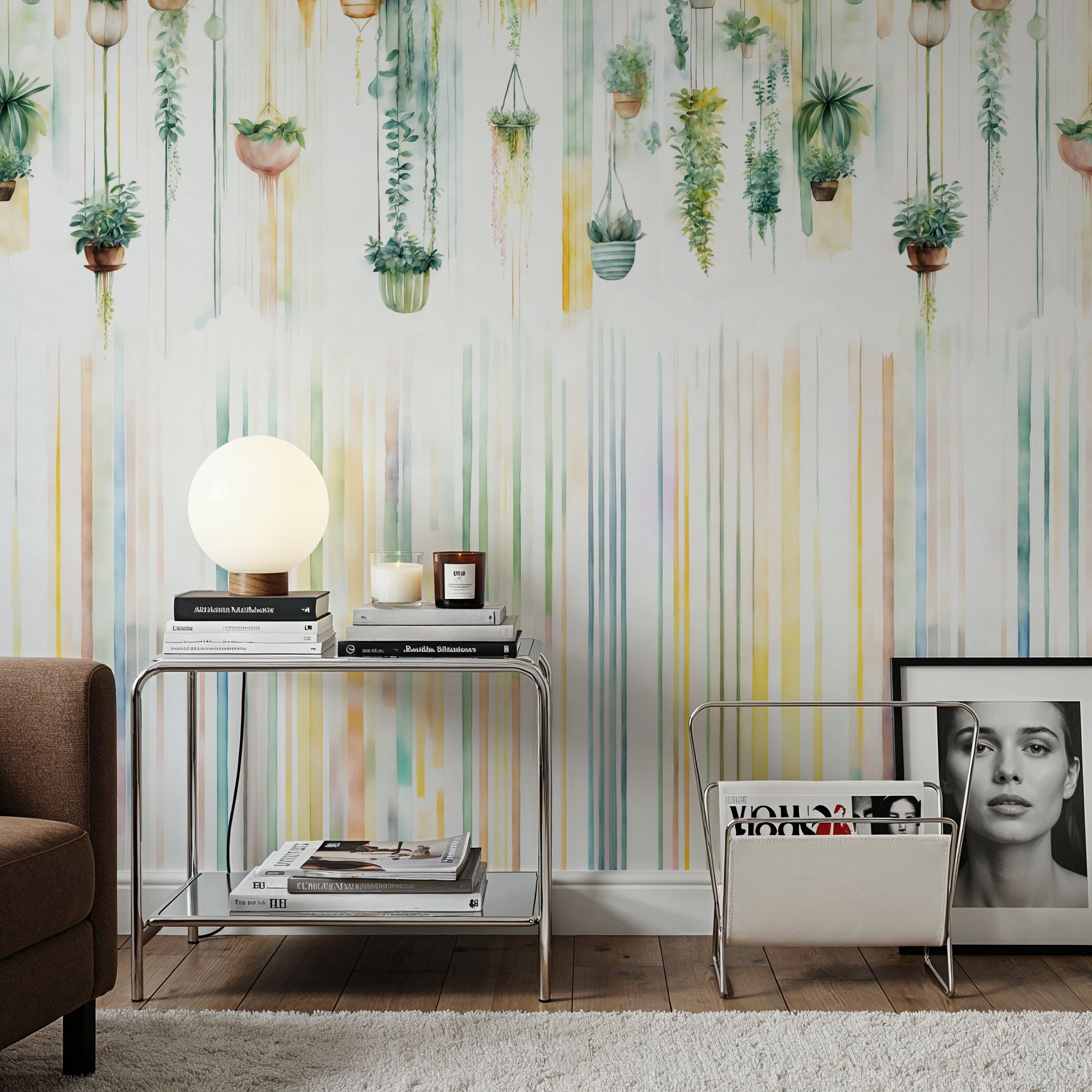 Hanging Watercolor Gardens Color