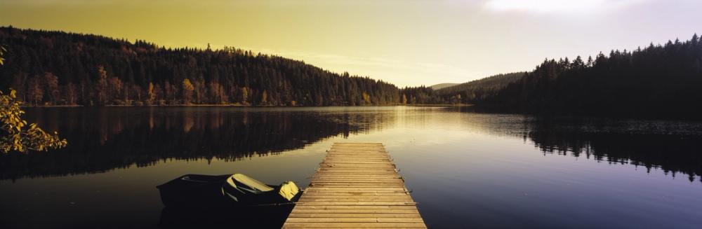 Autumn Harbor Reflection