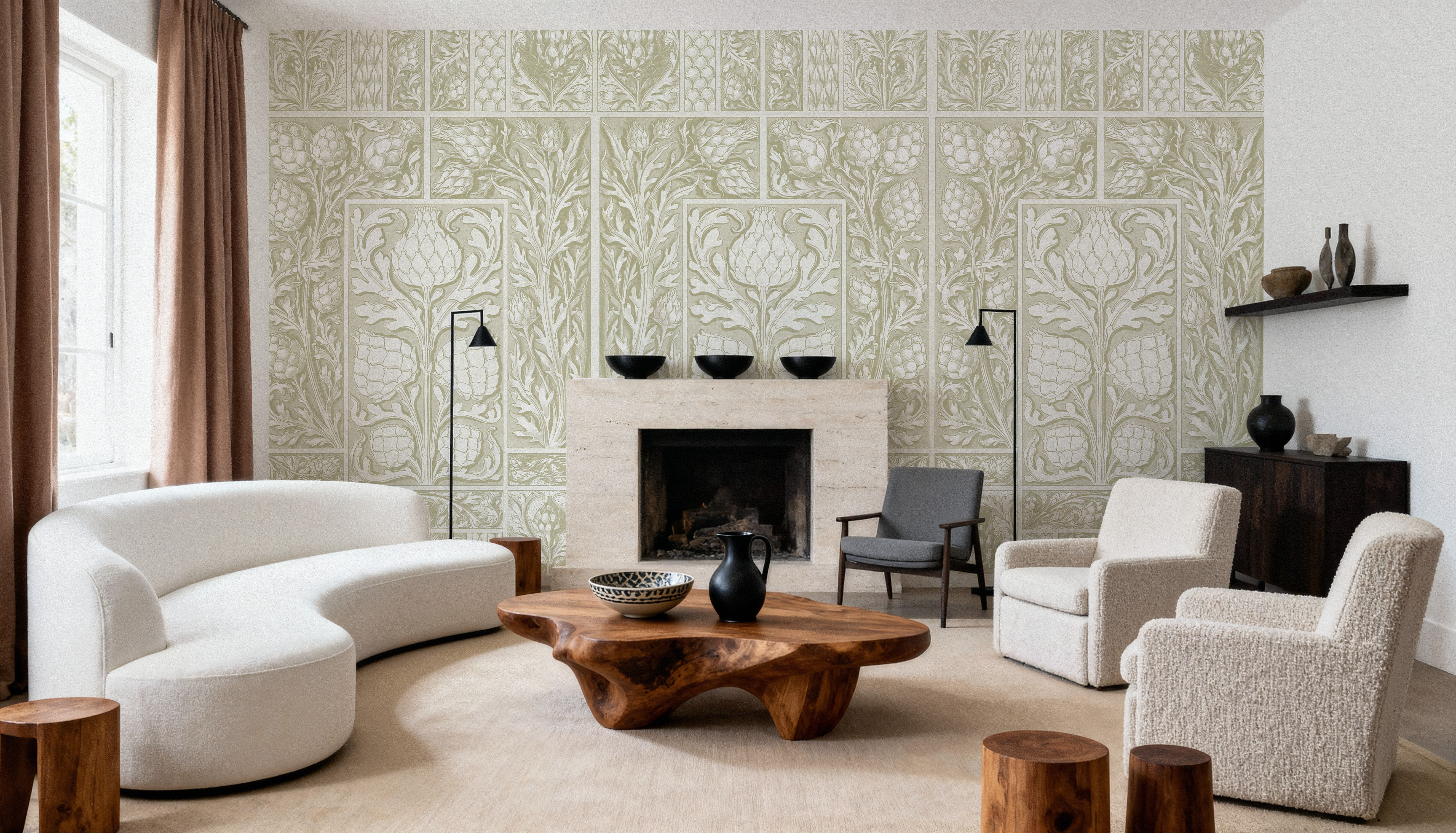 Clear Thistle Wall Happy, Wallpaper