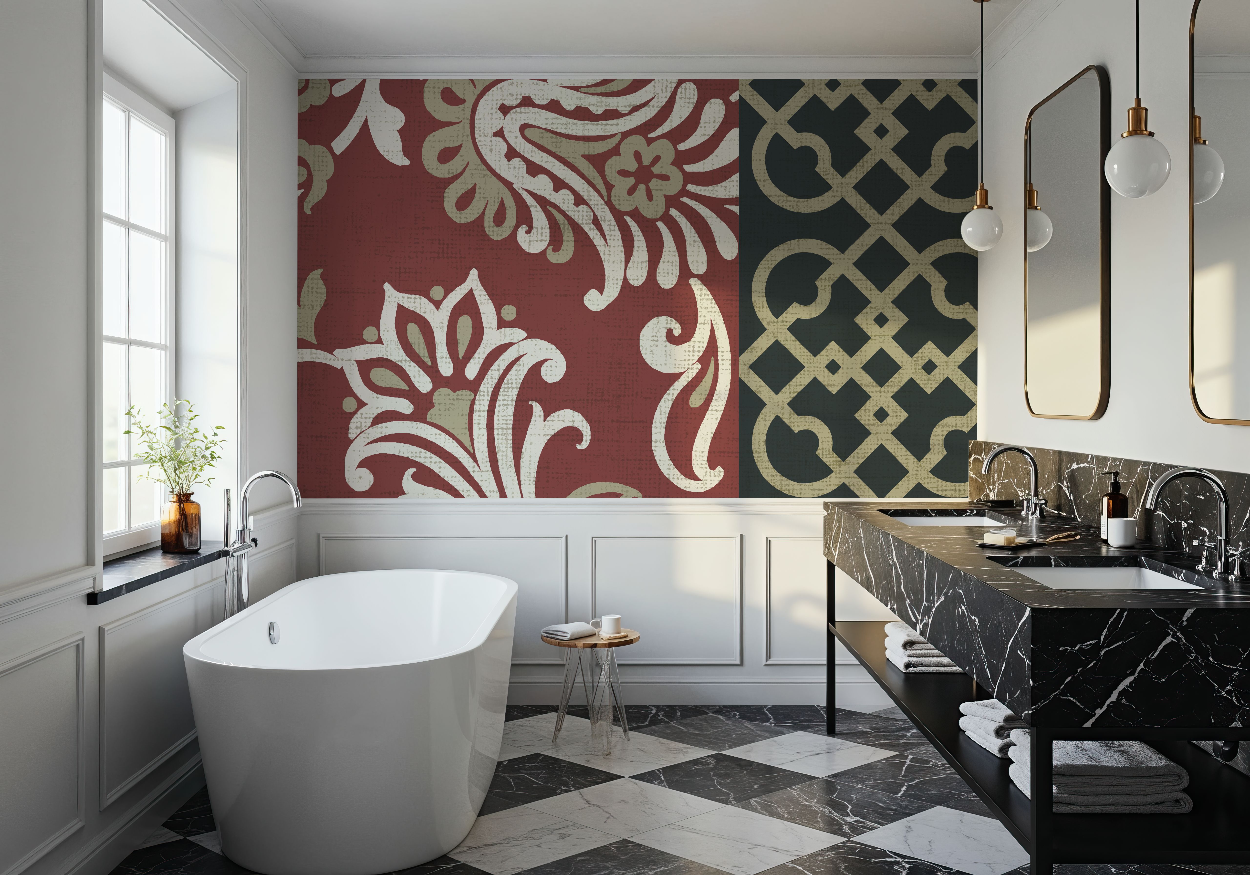 Chatsworth Marsala II, Wallpaper