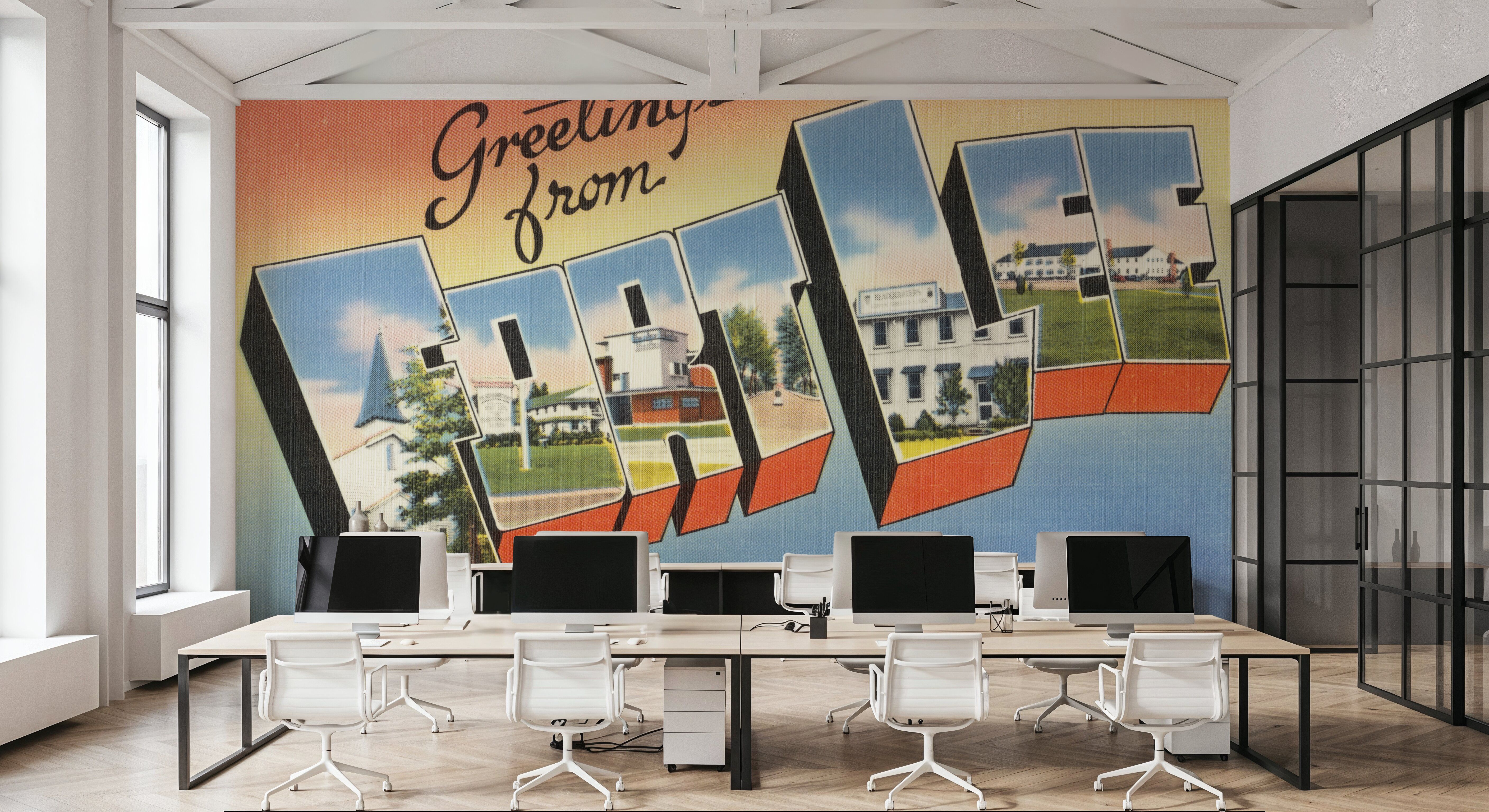 Greetings from Fort Lee - Screenprint Postcard