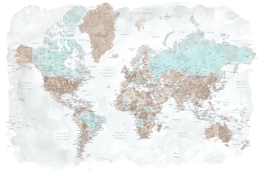 World Map Cities - Colleteh
