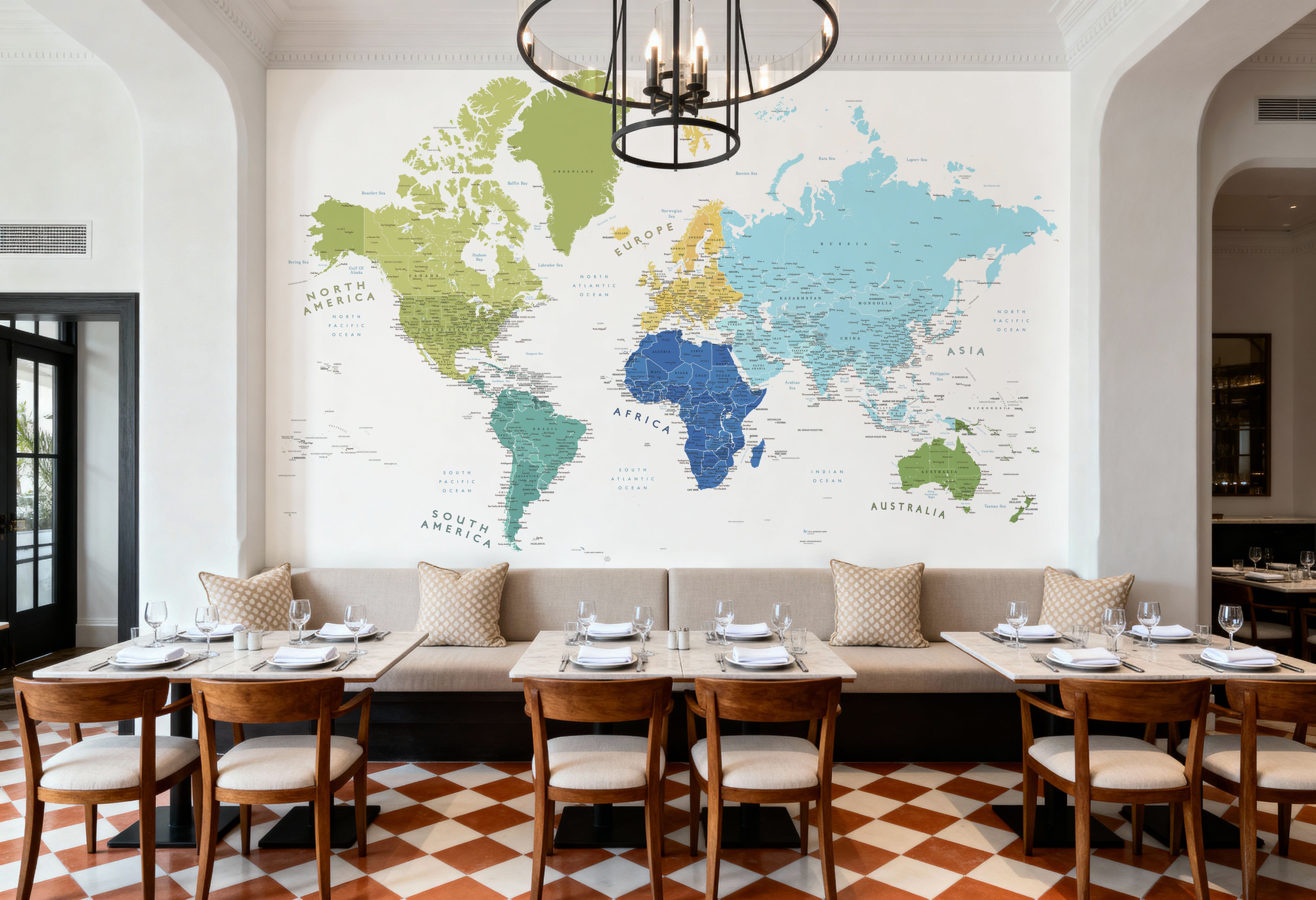 World Map Cities - Elisenda