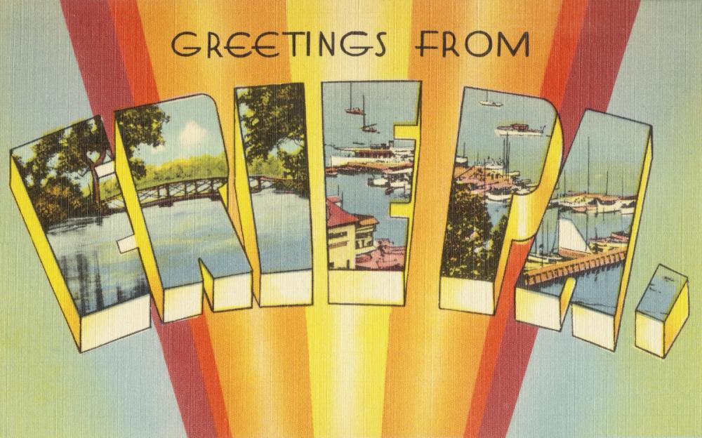 Greetings from Erie - Screenprint Postcard