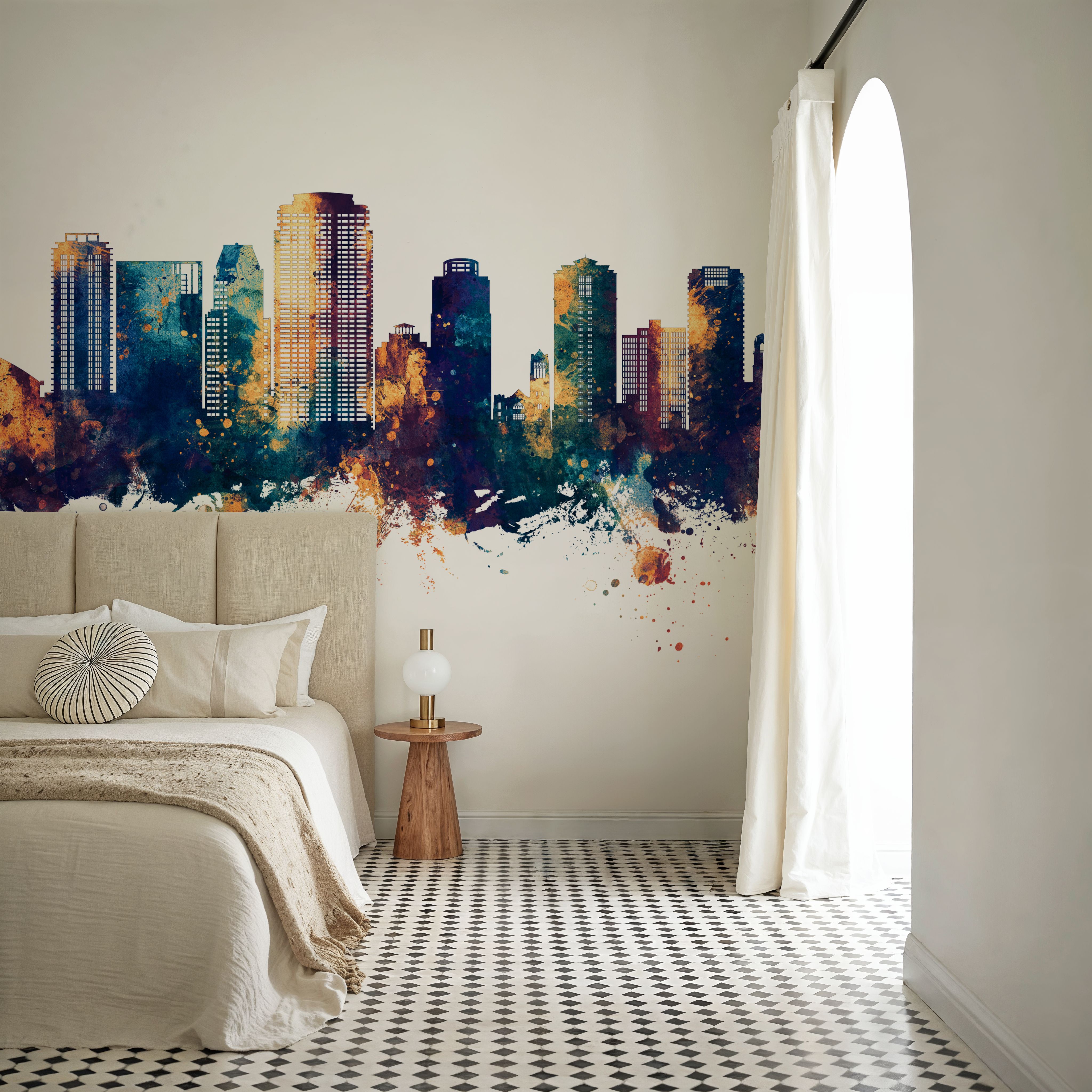 St Petersburg Florida Skyline Blue & Bronze