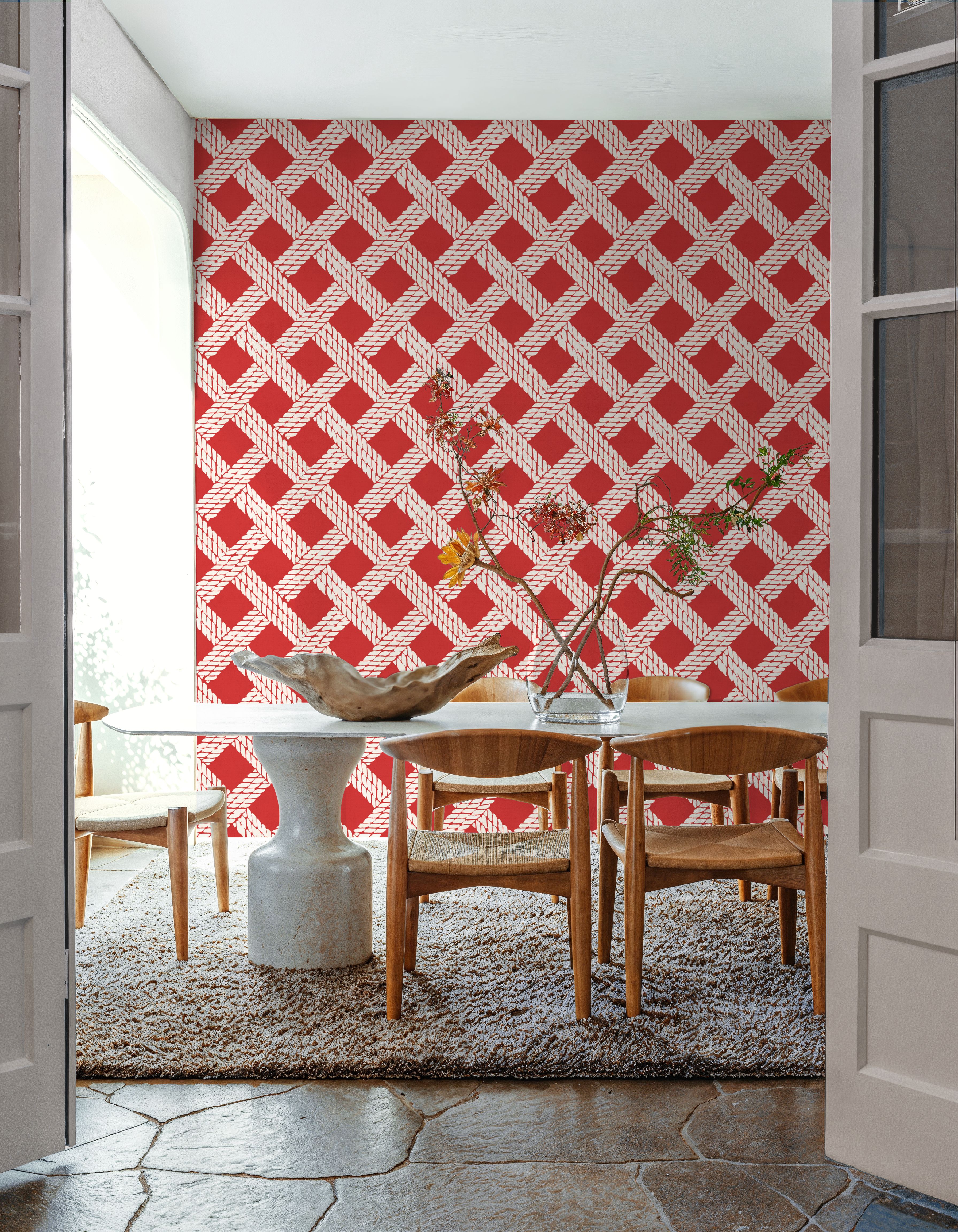 Seafood Shanty White On Red I