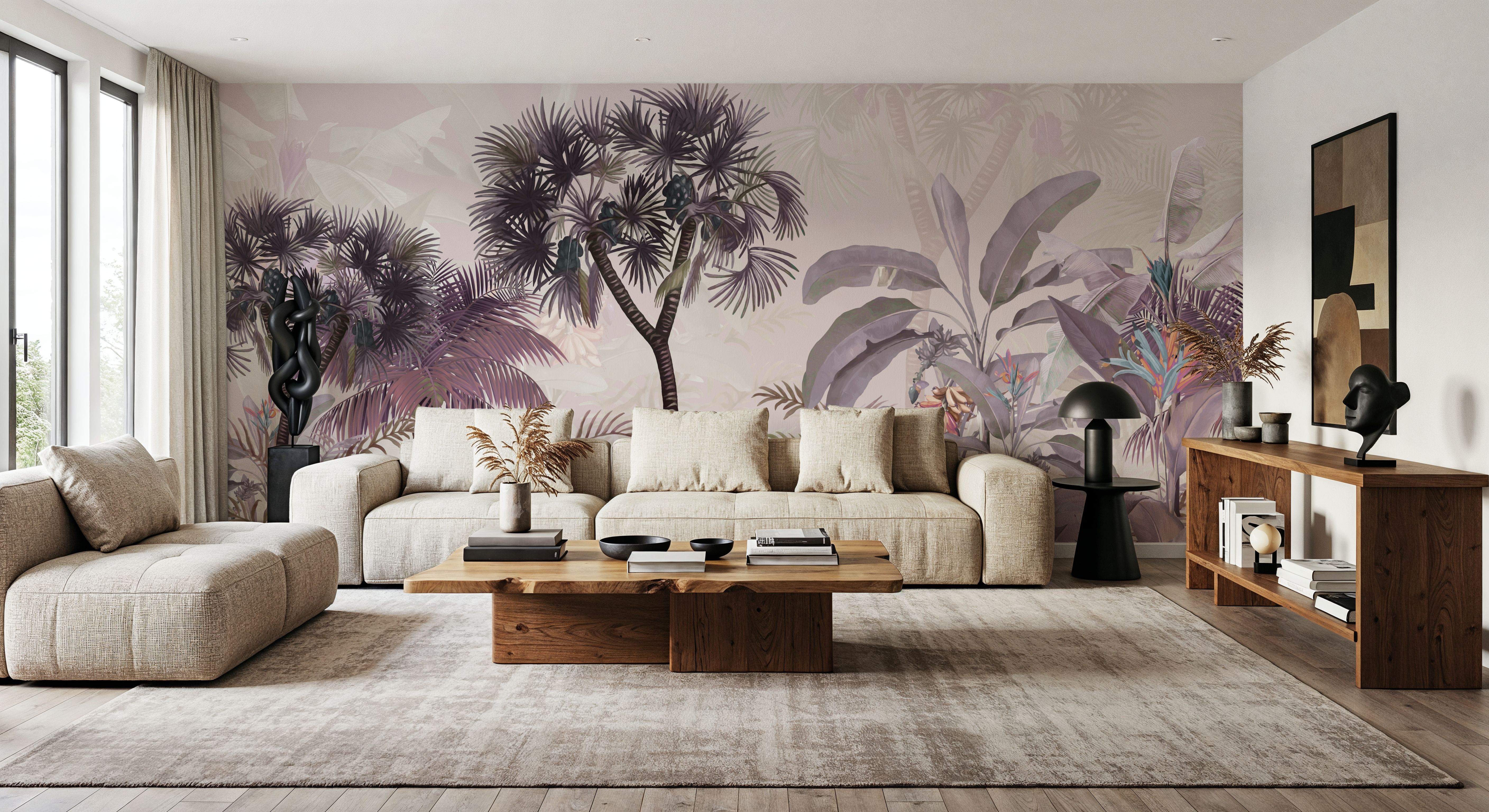 Tropical Forest Strolls Light Purple