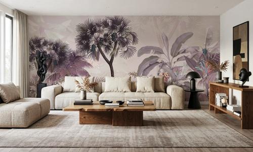 Tropical Forest Strolls Light Purple