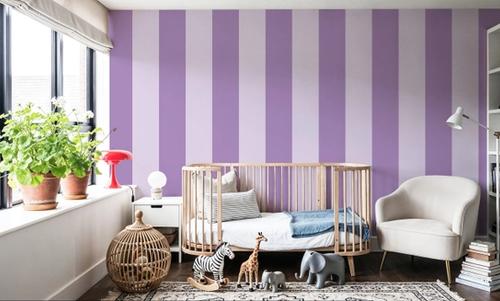 Circus Stripes, Purple on Purple