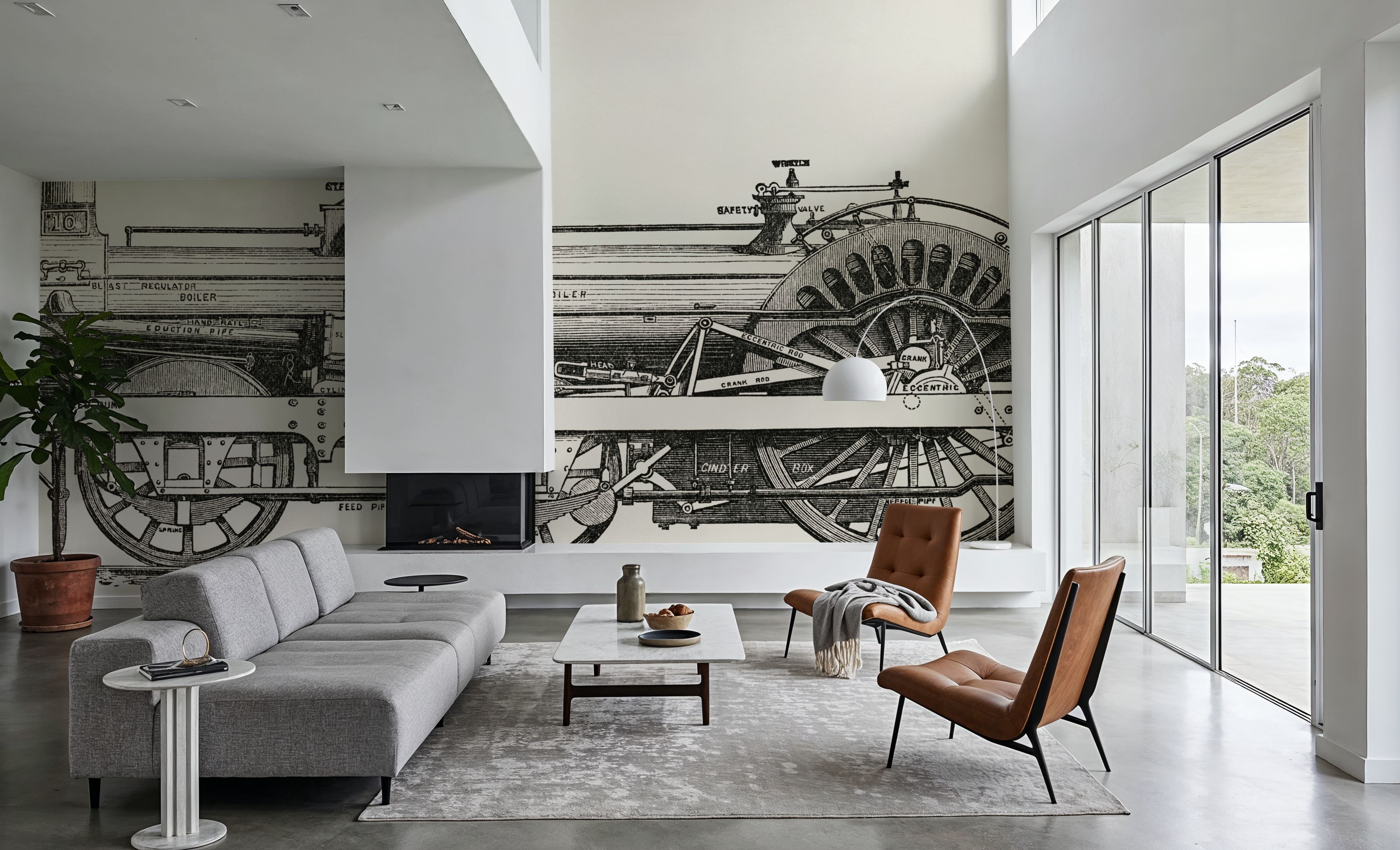 Locomotive Ahead, Papier peint