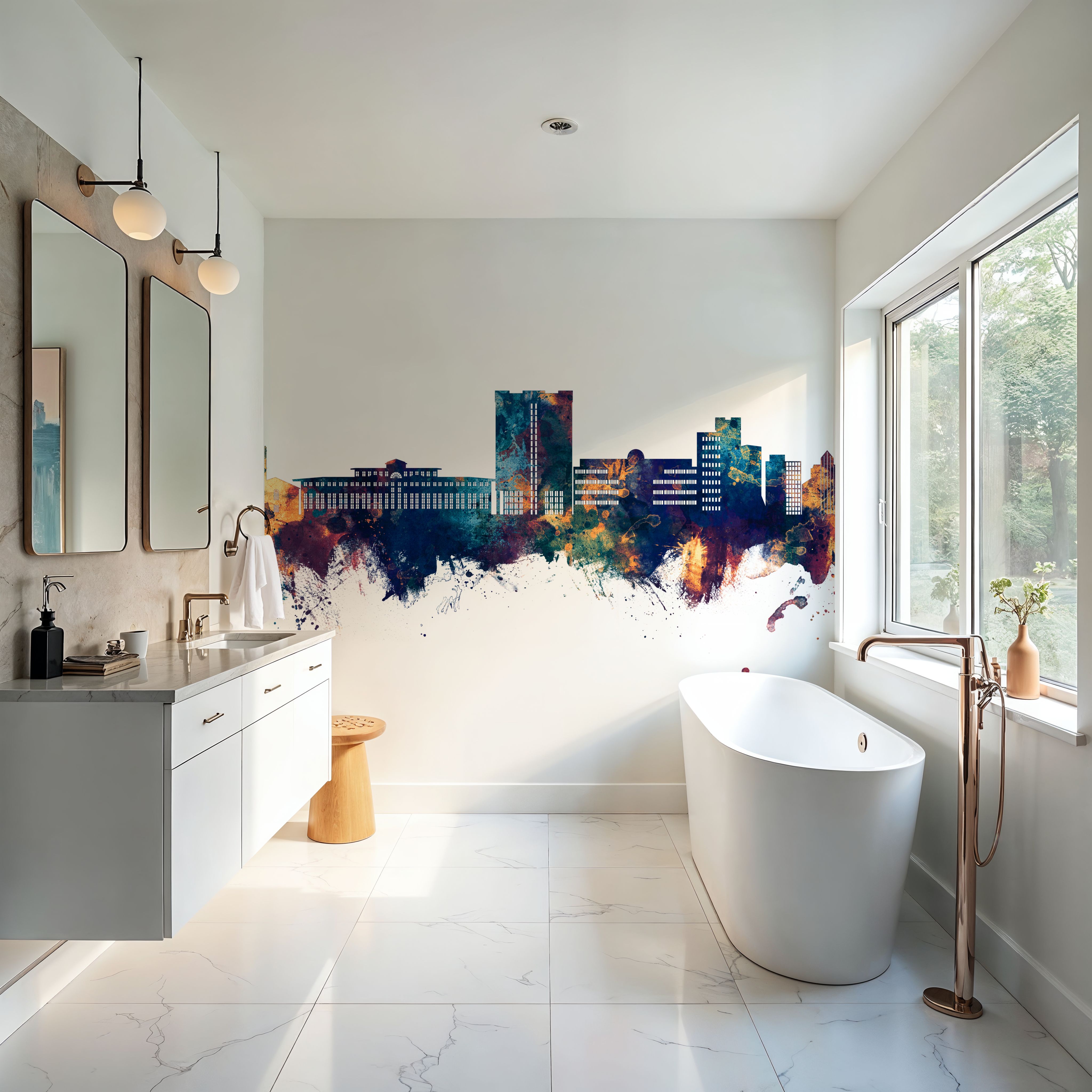 Telford England Skyline Blue & Bronze