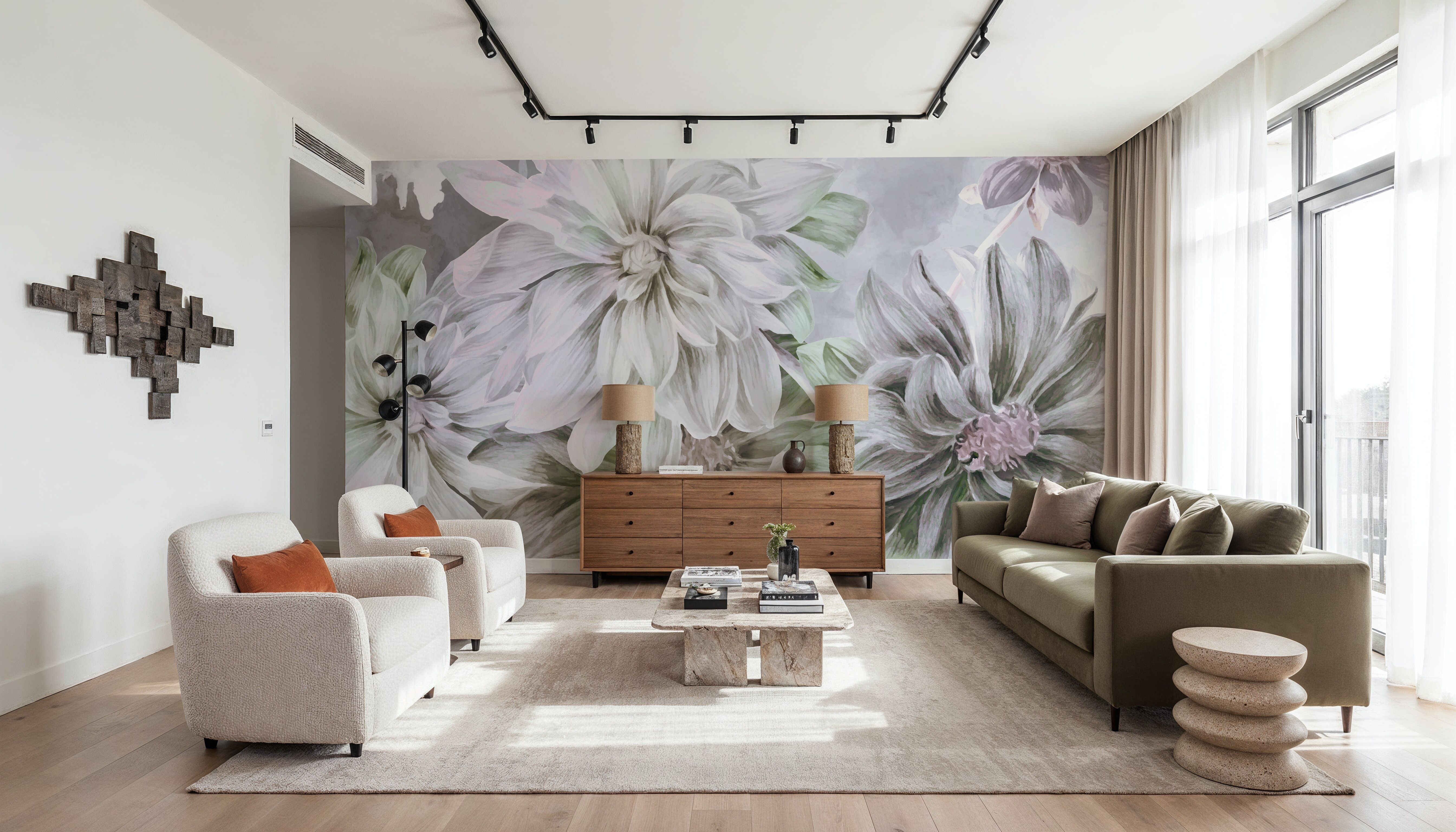 Focus on the Dahlia Light Green