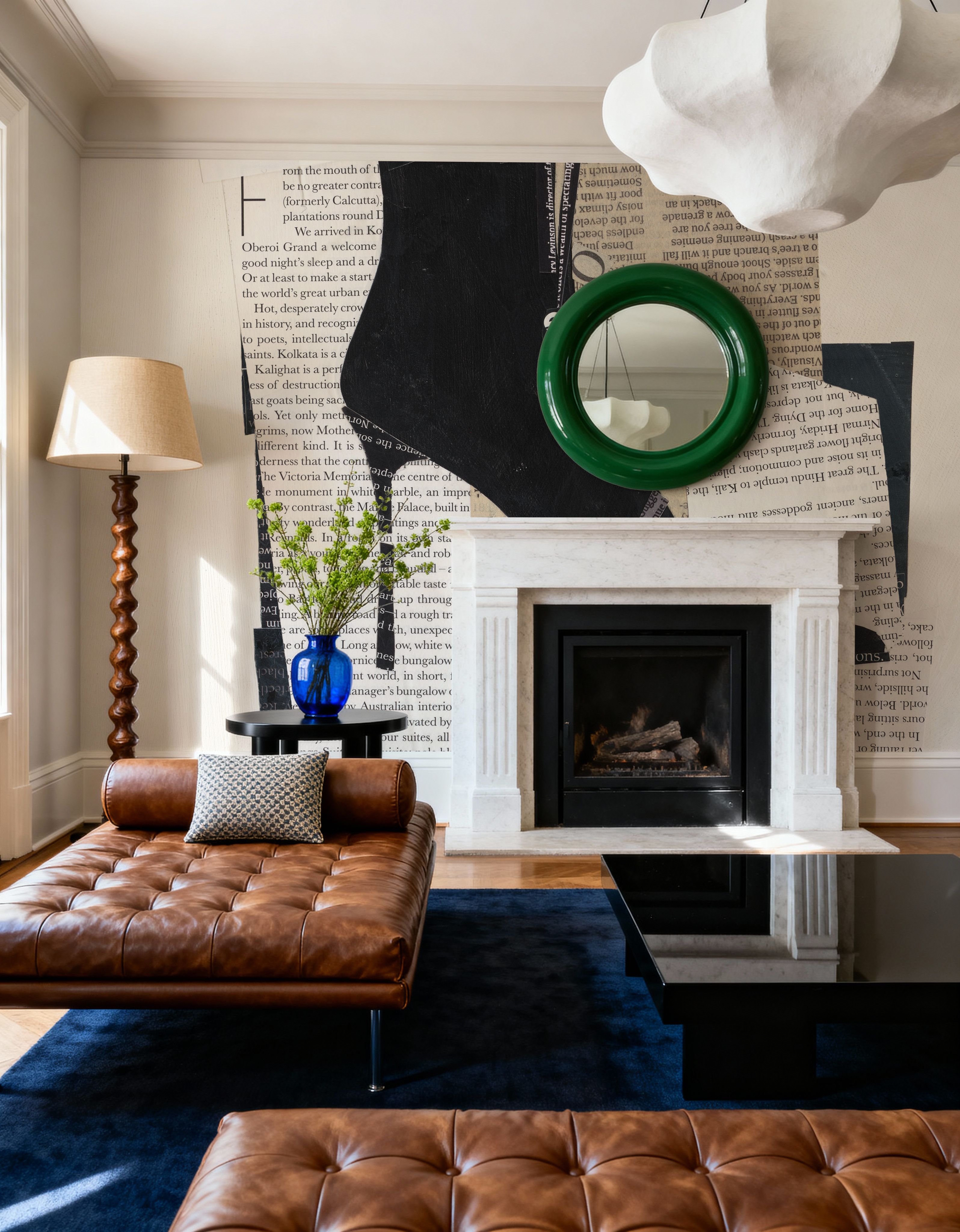 Wall Mural - Step it Up I - Abstract Fashion mural wallpaper - White - Dining Room - Wallism US - Premium, Textured or Peel & Stick