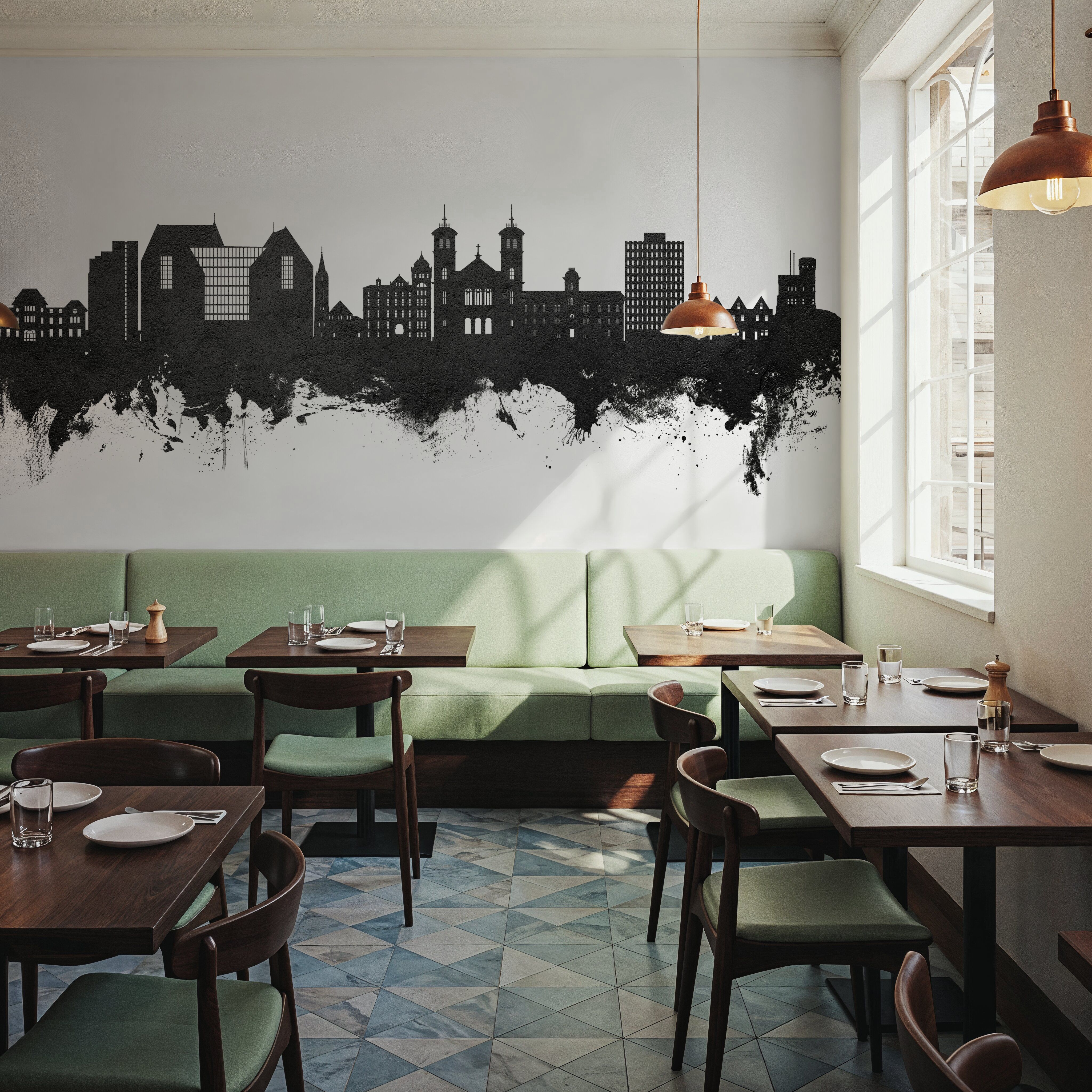 St John's Canada Skyline Black & White