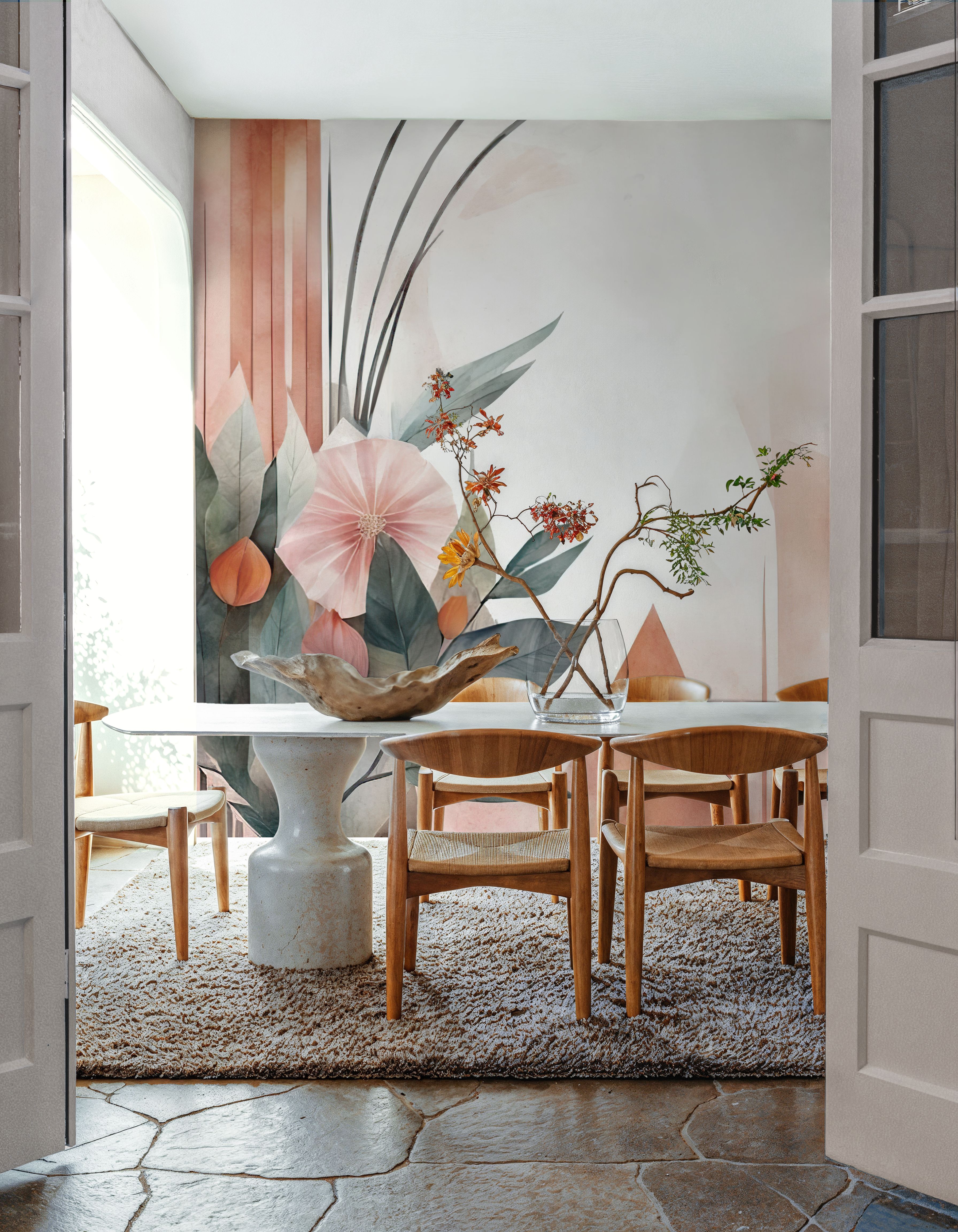 Floral Watercolor Abstract Bright