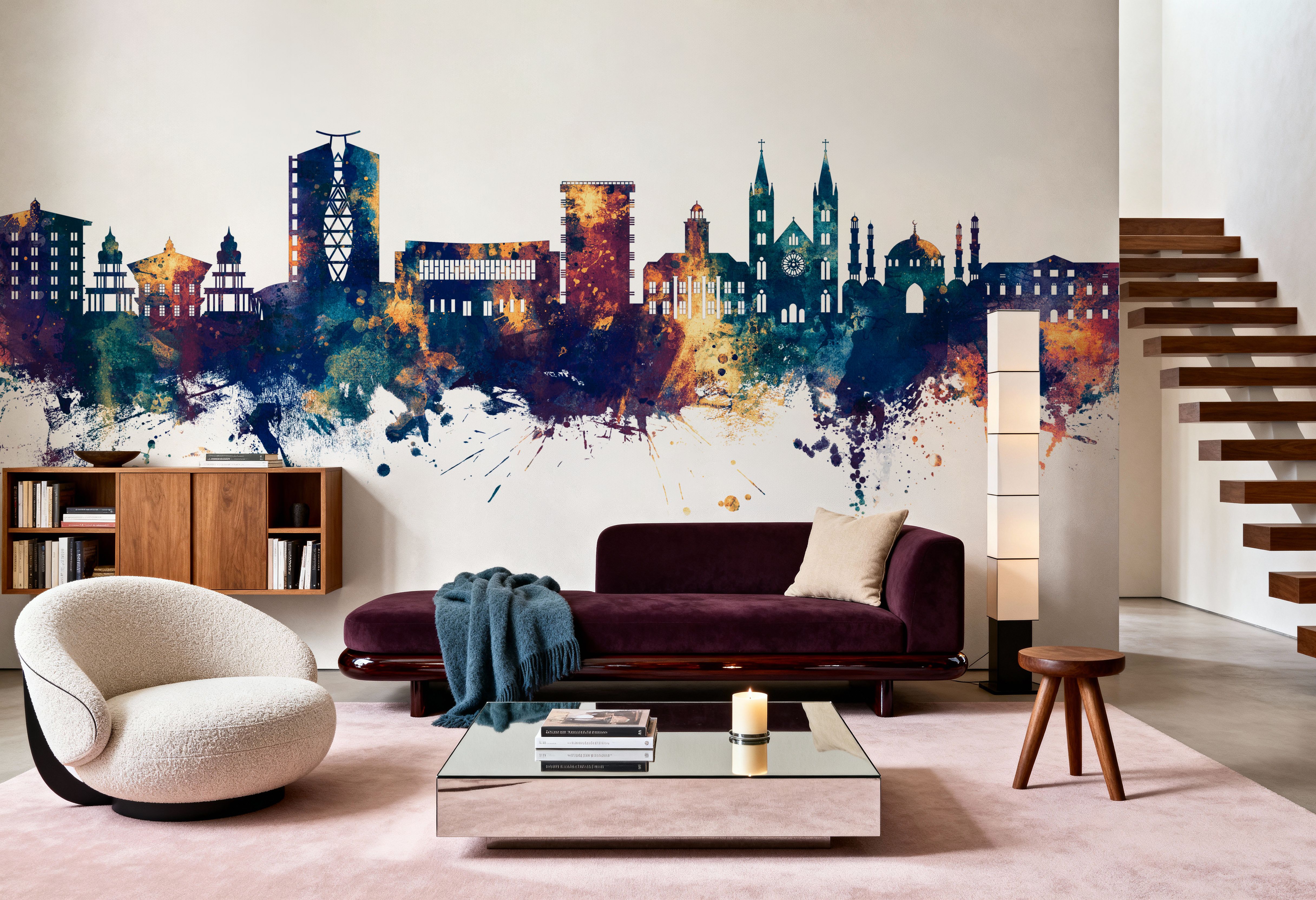 Paramaribo Suriname Skyline Blue & Bronze