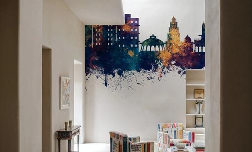 Nashik India Skyline Blue & Bronze