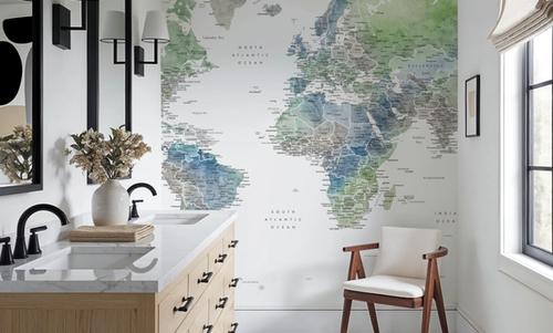 World Map Cities - Declan