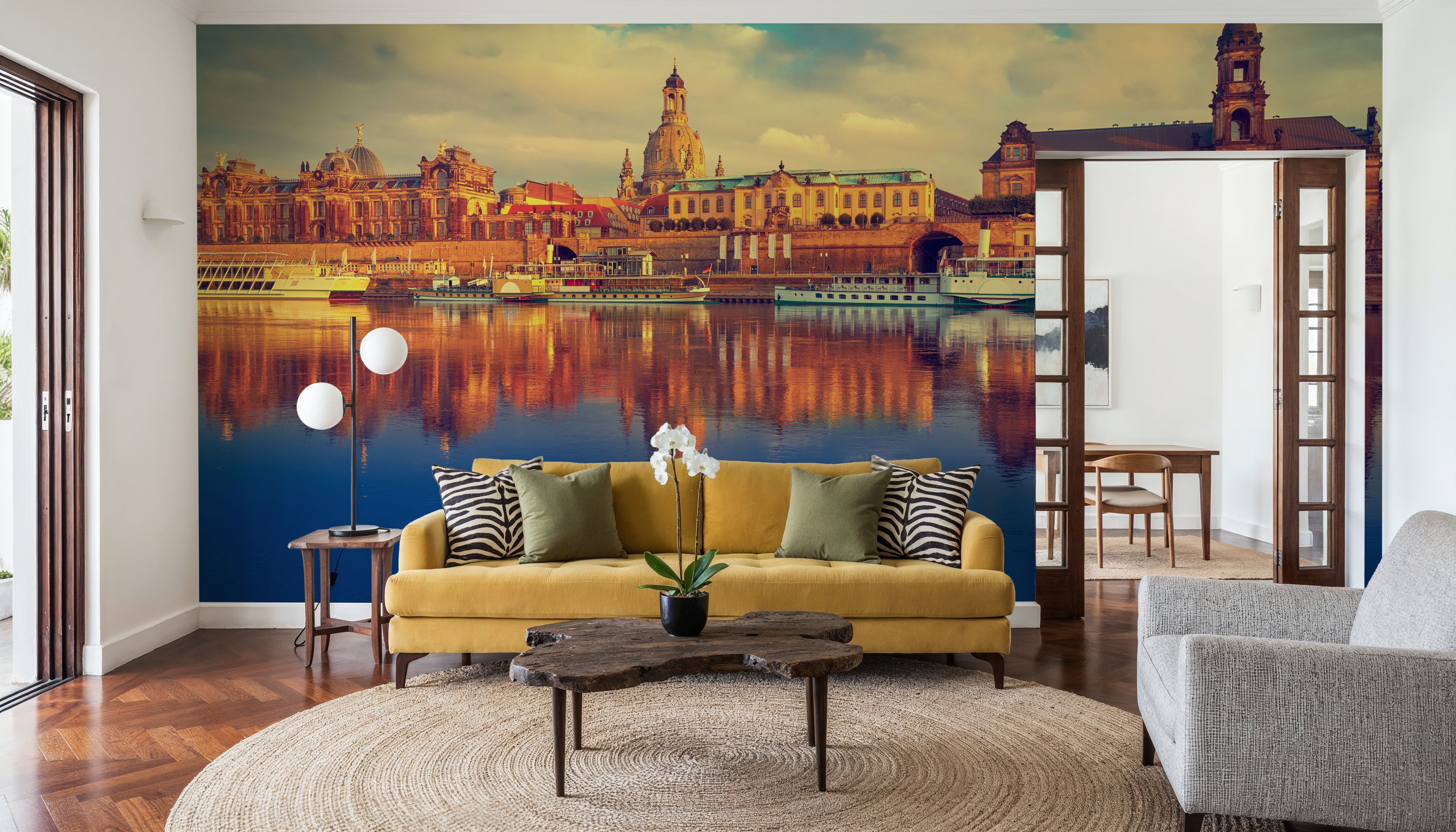 Dresden Reflecion in Elbe River