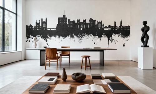 Windsor England Skyline Black & White