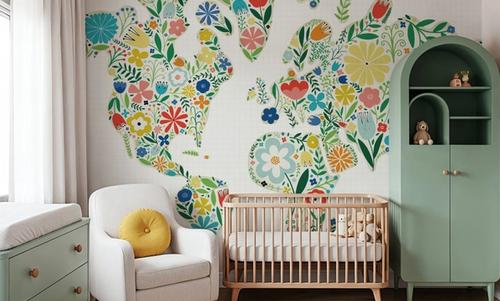 Floral World White